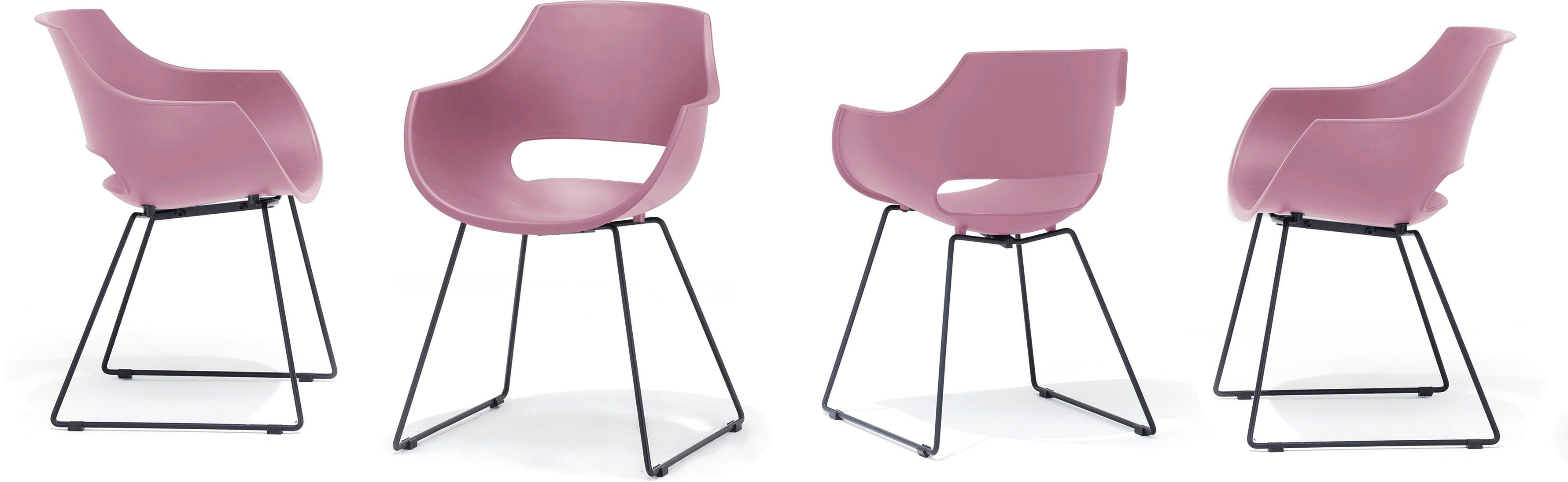 bis | Rot furniture 120 4 St), MCA Rockville Schalenstuhl Stuhl (Set, belastbar Kg Rot