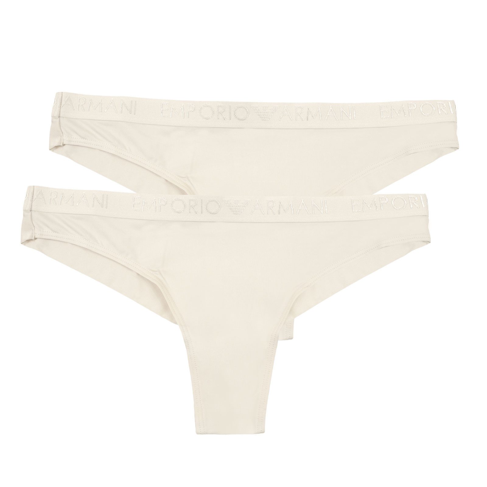 Emporio Armani Brasilslip Brazilian Brief Microfiber (2-St., enthält 2 gleichfarbige Slips) mit umlaufendem Markenschriftzug