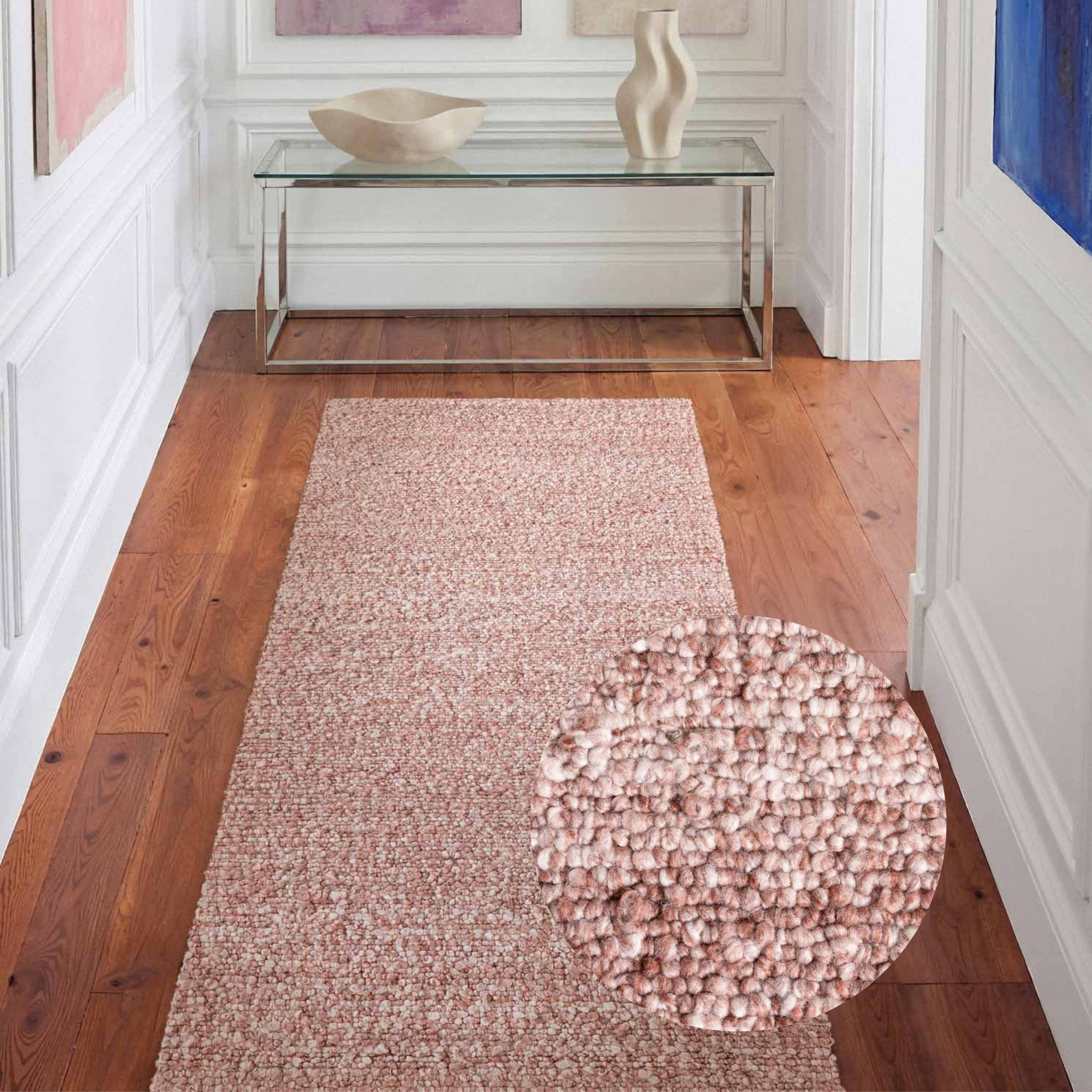 Ted Baker Teppich Soft Bouclé Portobello, auch als Läufer, rechteckig, Höhe: 10 mm, Woll-Optik, Bouclé Meliert, Wohnzimmer, Esszimmer, Schlafzimmer, Flur