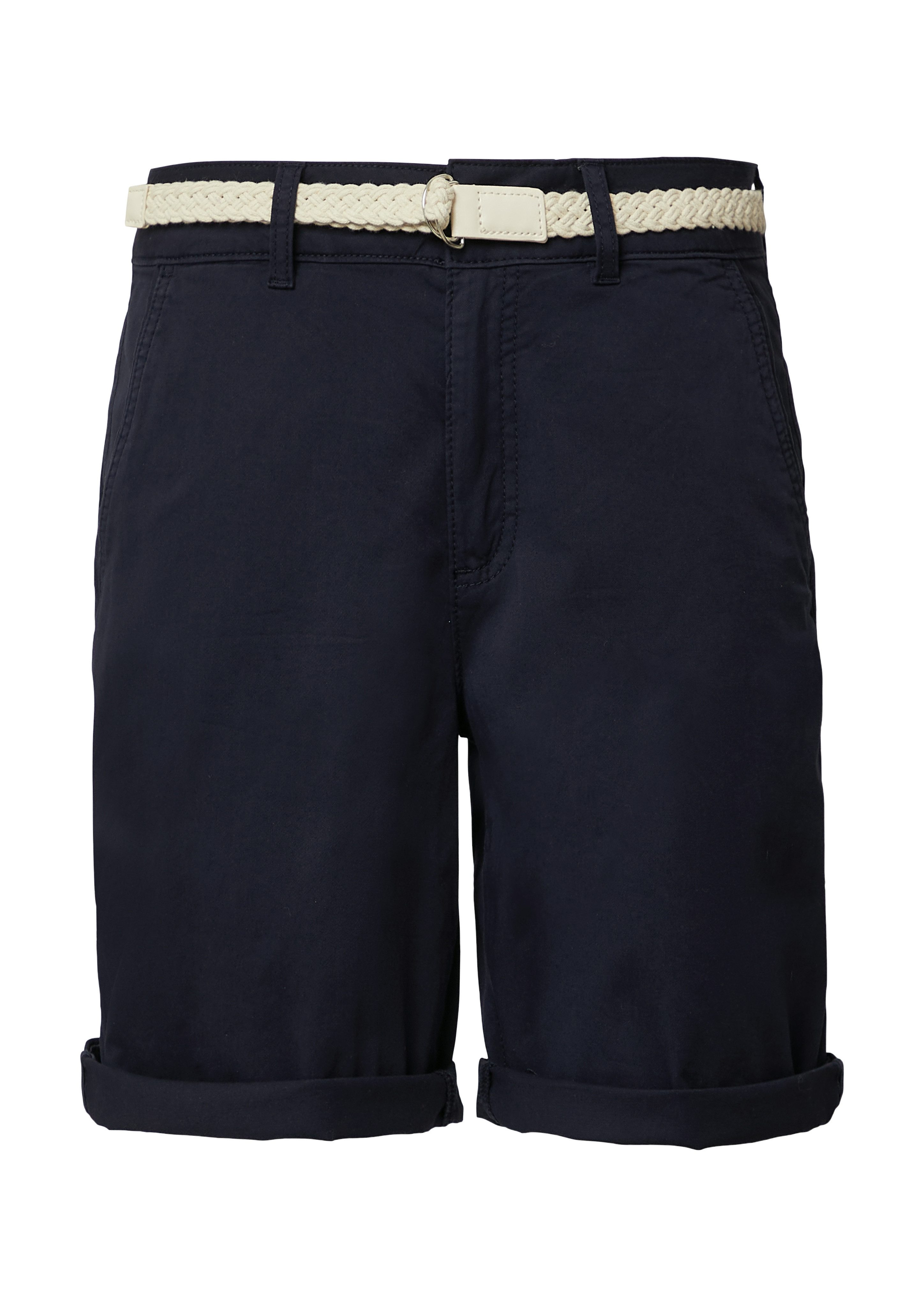 s.Oliver Chinoshorts Sommerhose mit geflochtenem Gürtel