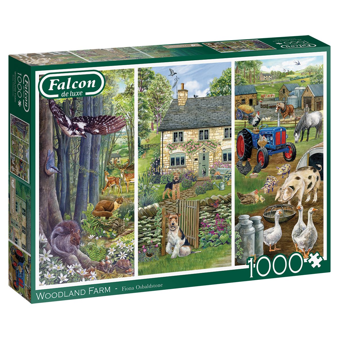 Jumbo Spiele Puzzle Falcon de luxe Woodland Farm 1000 Teile Puzzle, 1000 Puzzleteile