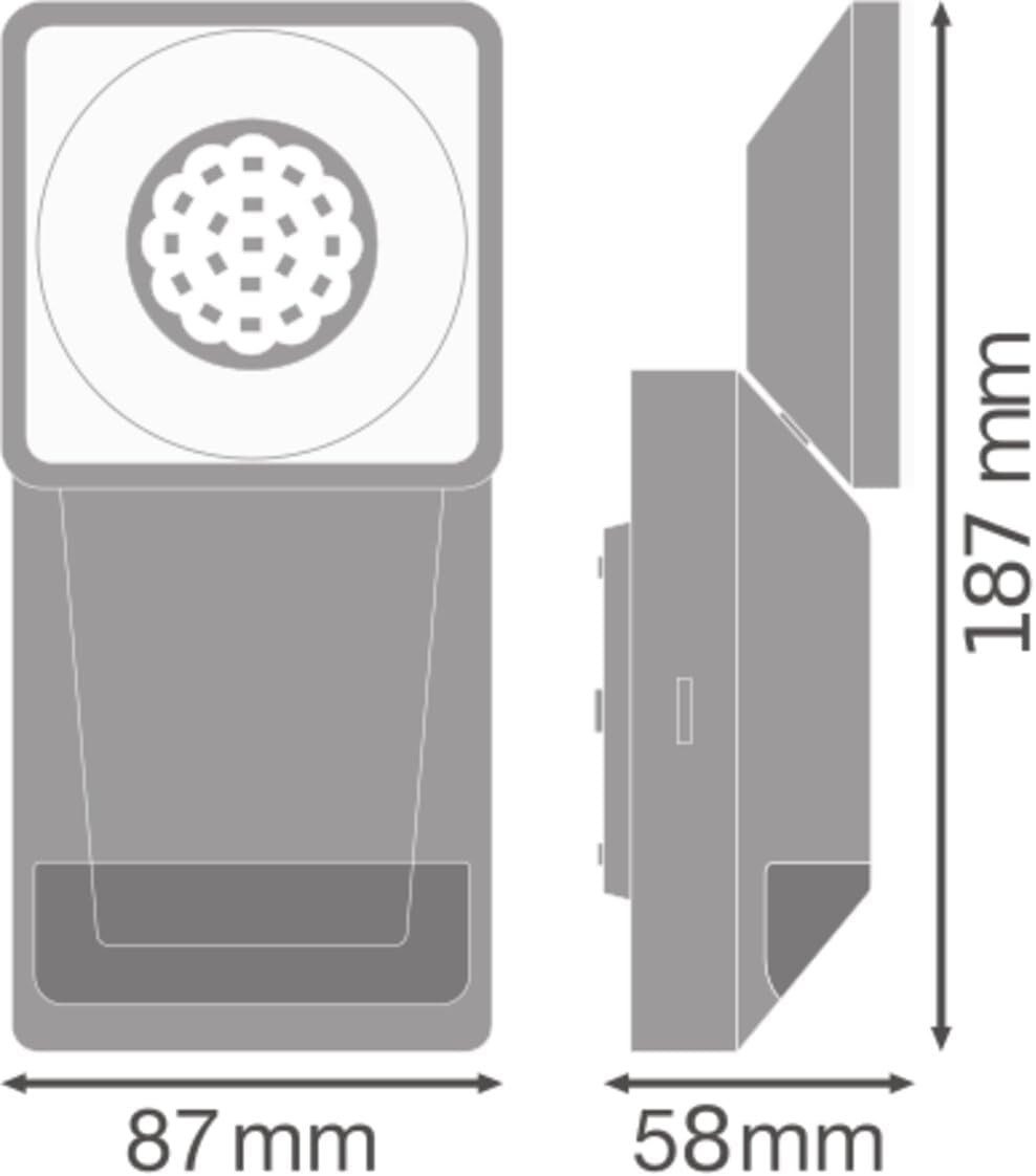 Ledvance Außen-Wandleuchte LEDVANCE LED Fluter, Leuchte für Außenanwendungen, Kaltweiß, 87,0 mm x, Ledvance LED-Scheinwerfer Endura Spot Schwarz 8W 750lm 50D - 840 Kaltw