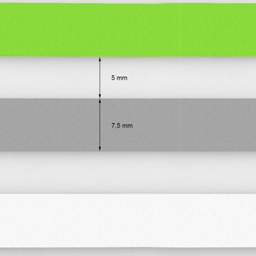 Doppelrollo Doppelrollo Seitenzugrollo Verdunklungsrollo, ECD Germany, Klemmfix, Grün-Grau-Weiß 70x150cm Klemmfix ohne Bohren mit Klemmträgern