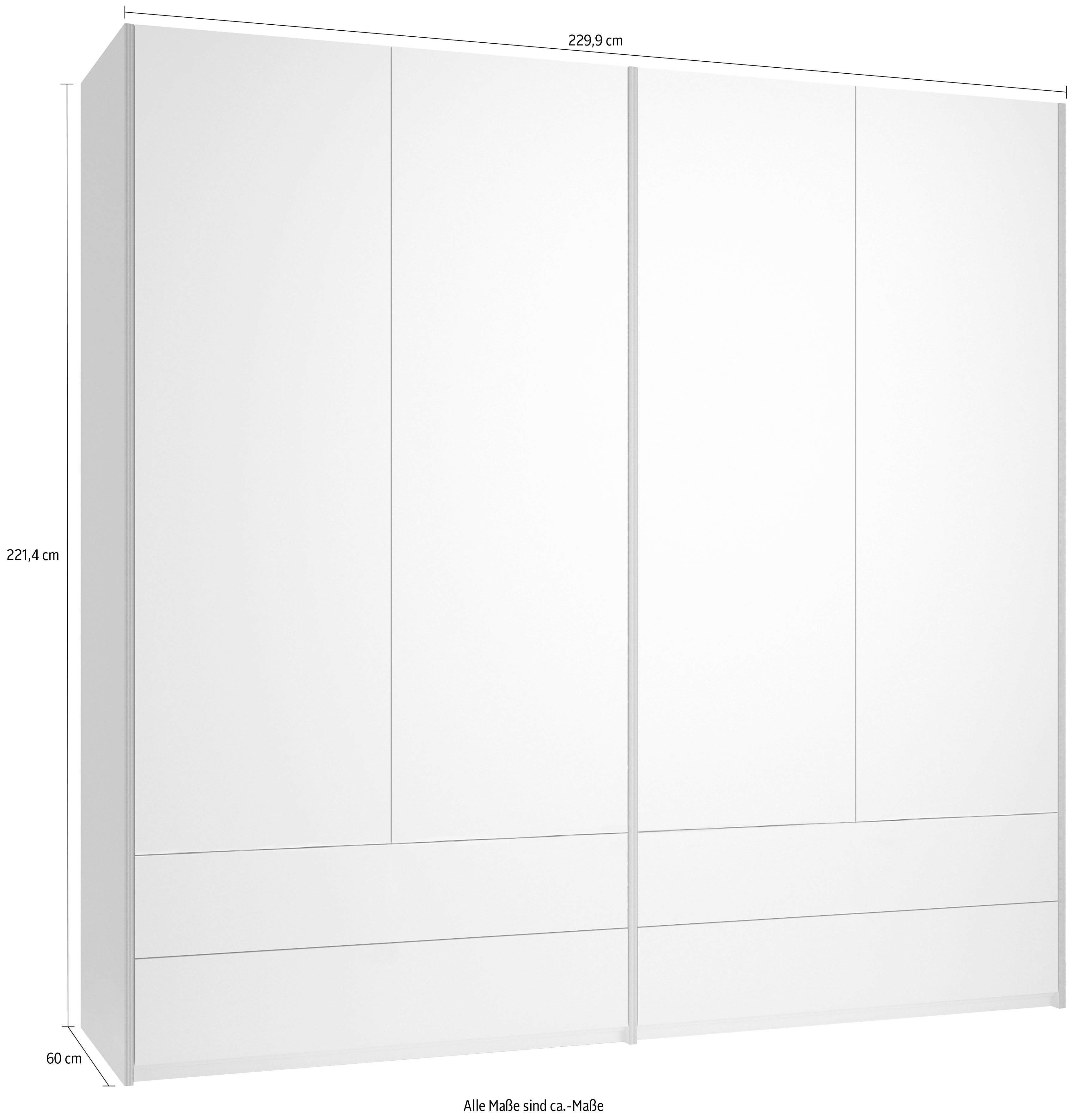 Modular inklusive 4 Kleiderschrank Variante SMALL weiß | LIVING Schubladen geräumiger Plus weiß 4 Müller