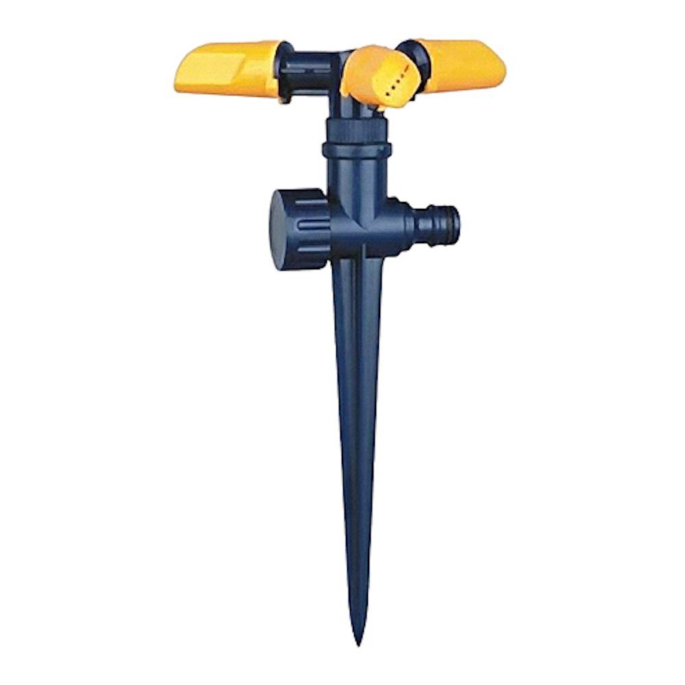 Bewässerungssystem Gartensprenger, Kreisregner Sprinkler, 3 arme, mit PVC Spitze
