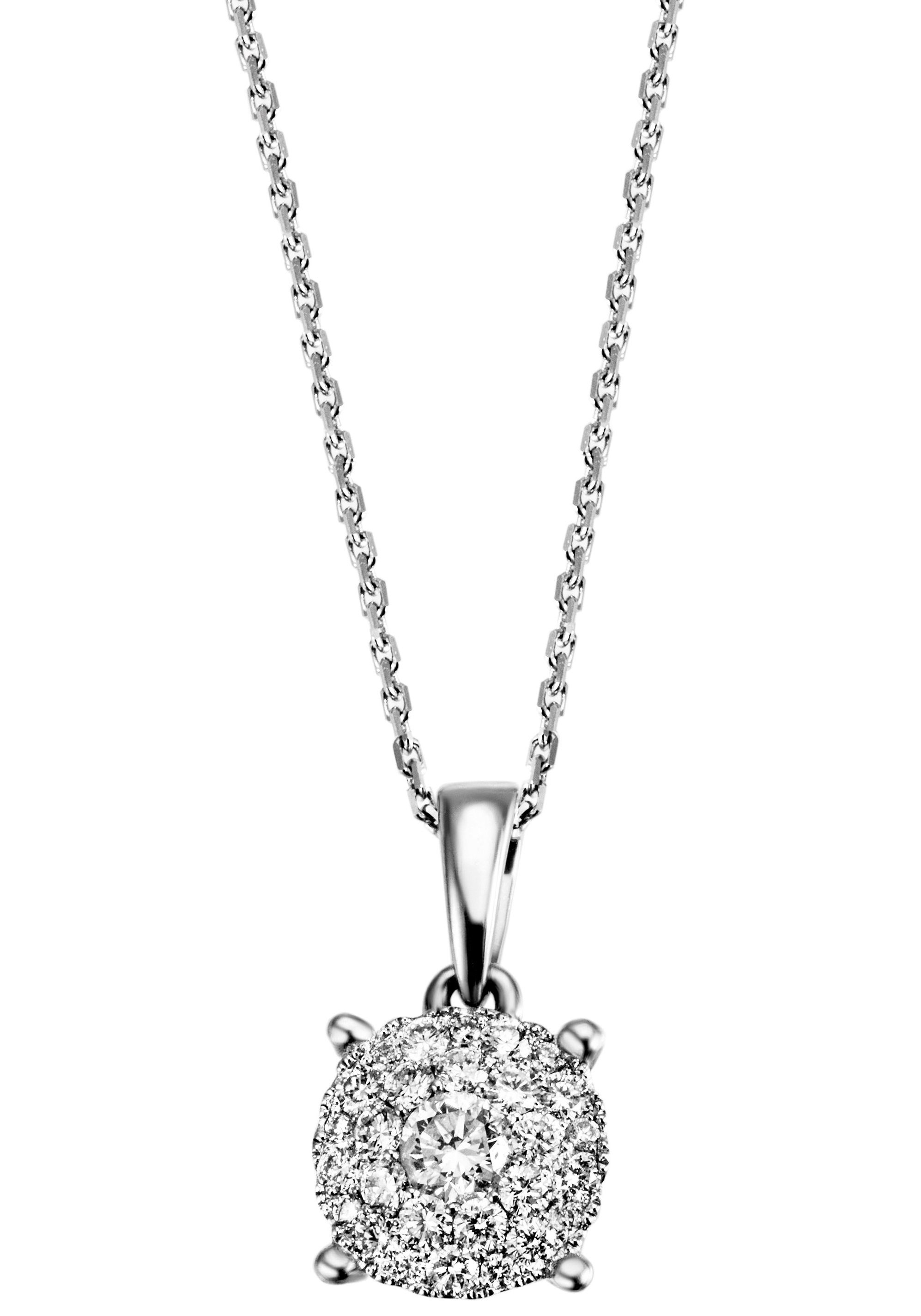 Firetti Kette mit Anhänger Schmuck Geschenk Gold 585 Halsschmuck Halskette Goldkette Ankerkette, mit Brillanten