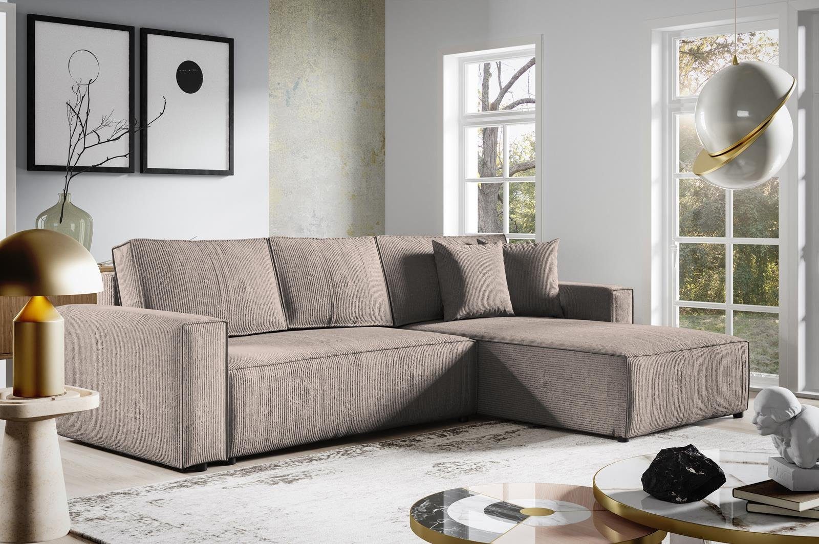 Compleo Ecksofa mit Schlaffunktion, Sofa Eckcouch günstig online kaufen