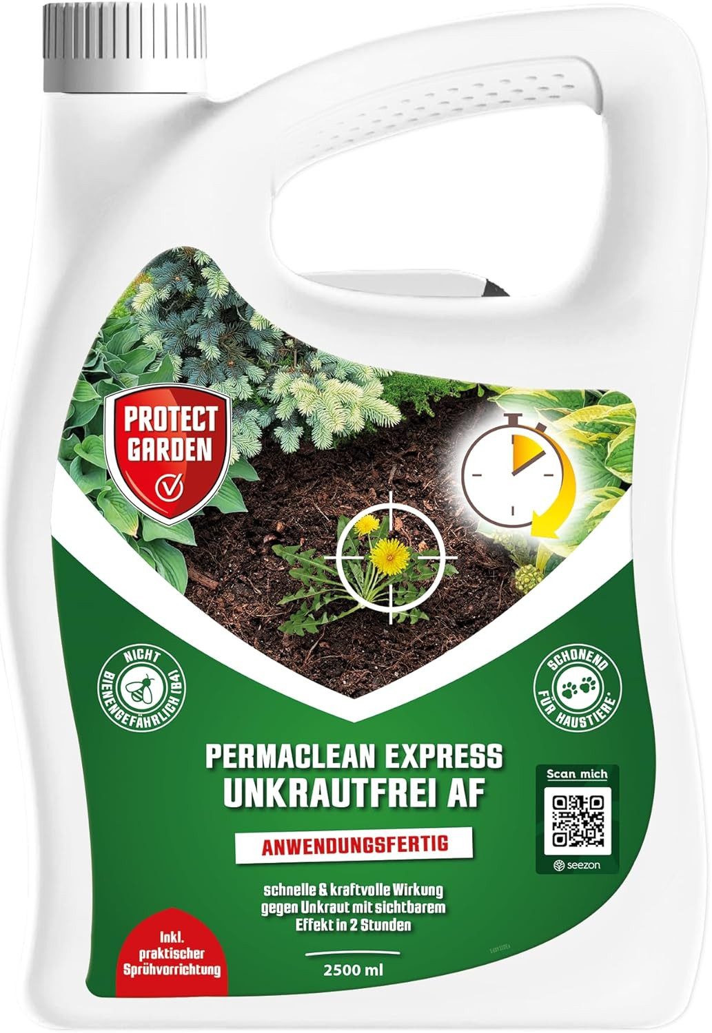 Unkrautbekämpfungsmittel Protect Garden Permaclean Express Unkrautfrei AF 2,5 L Sprühkanister