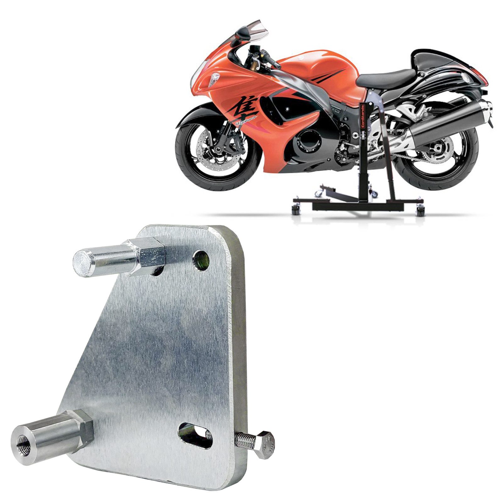 ConStands Motorradheber Adapterplatte für # Power Classic / Evo für Suzuki Hayabusa 08-26
