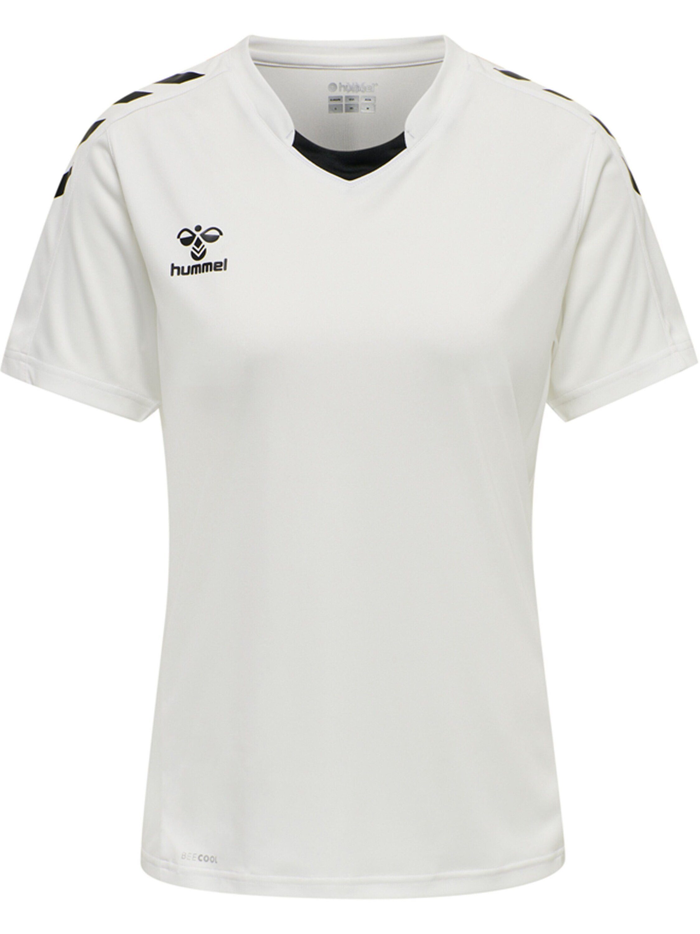 hummel T-Shirt (1-tlg) WHITE Seitenstreifen, Details, Weiteres Plain/ohne Detail