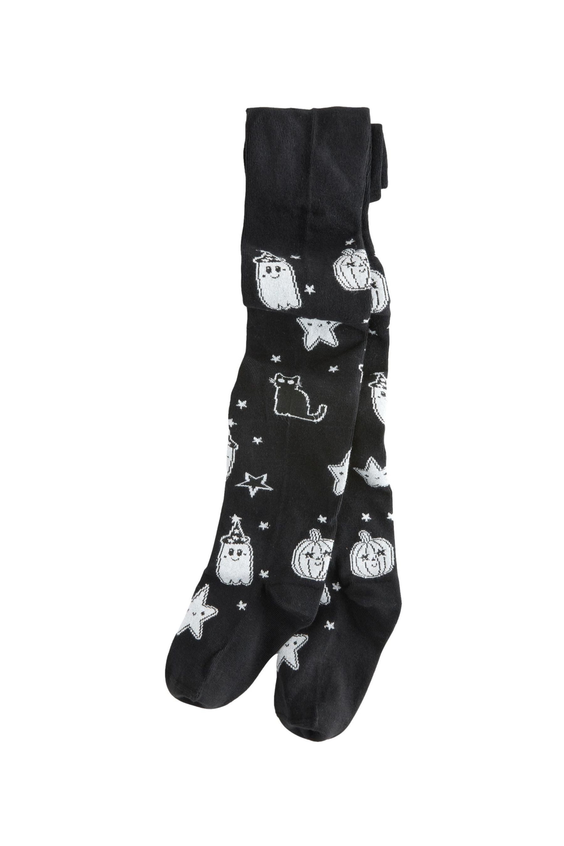 Strumpfhose Halloween-Strumpfhose in Glitzeroptik