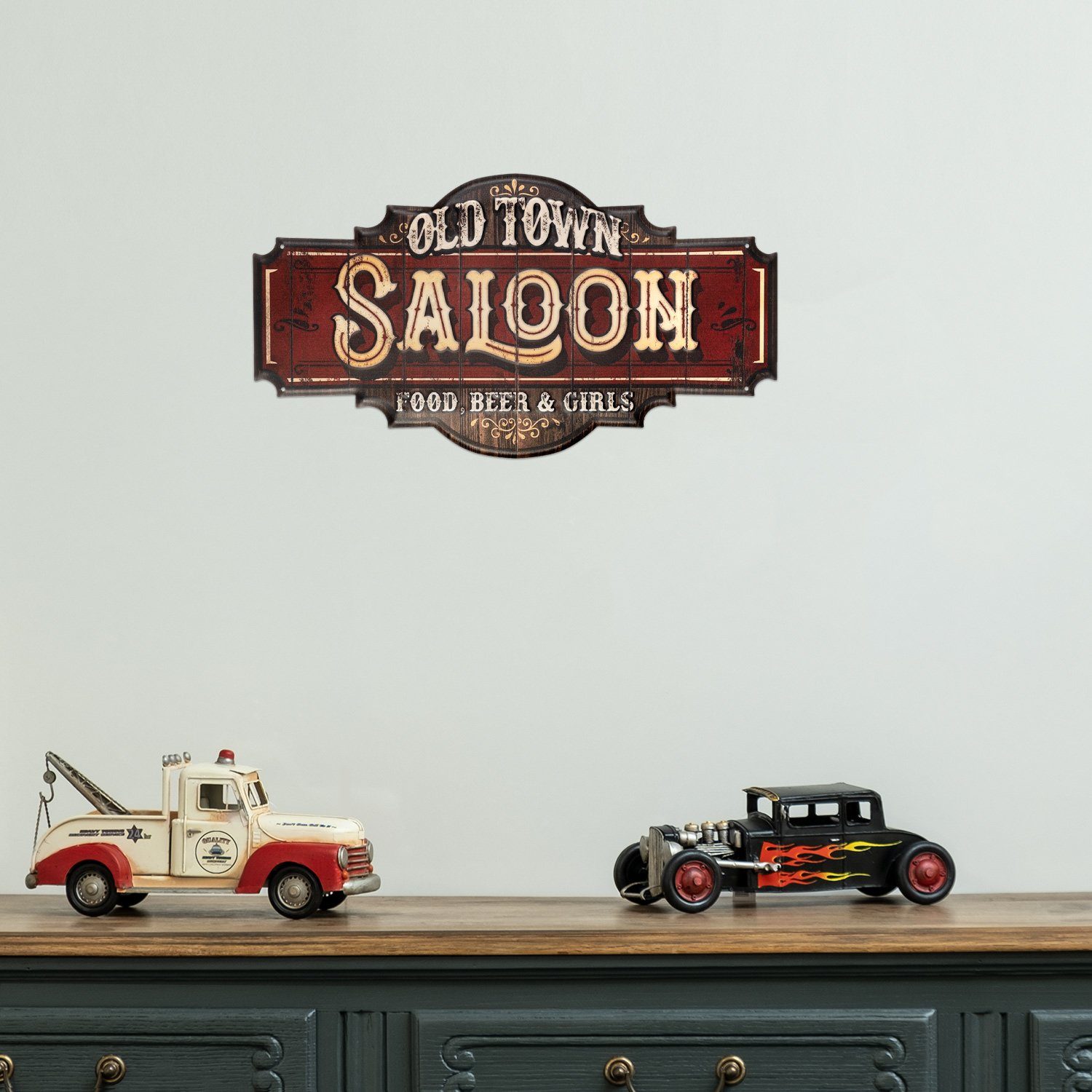 Moritz Metallschild Saloon Western Food Beer Girls, Vintage Retro Deko Schi günstig online kaufen