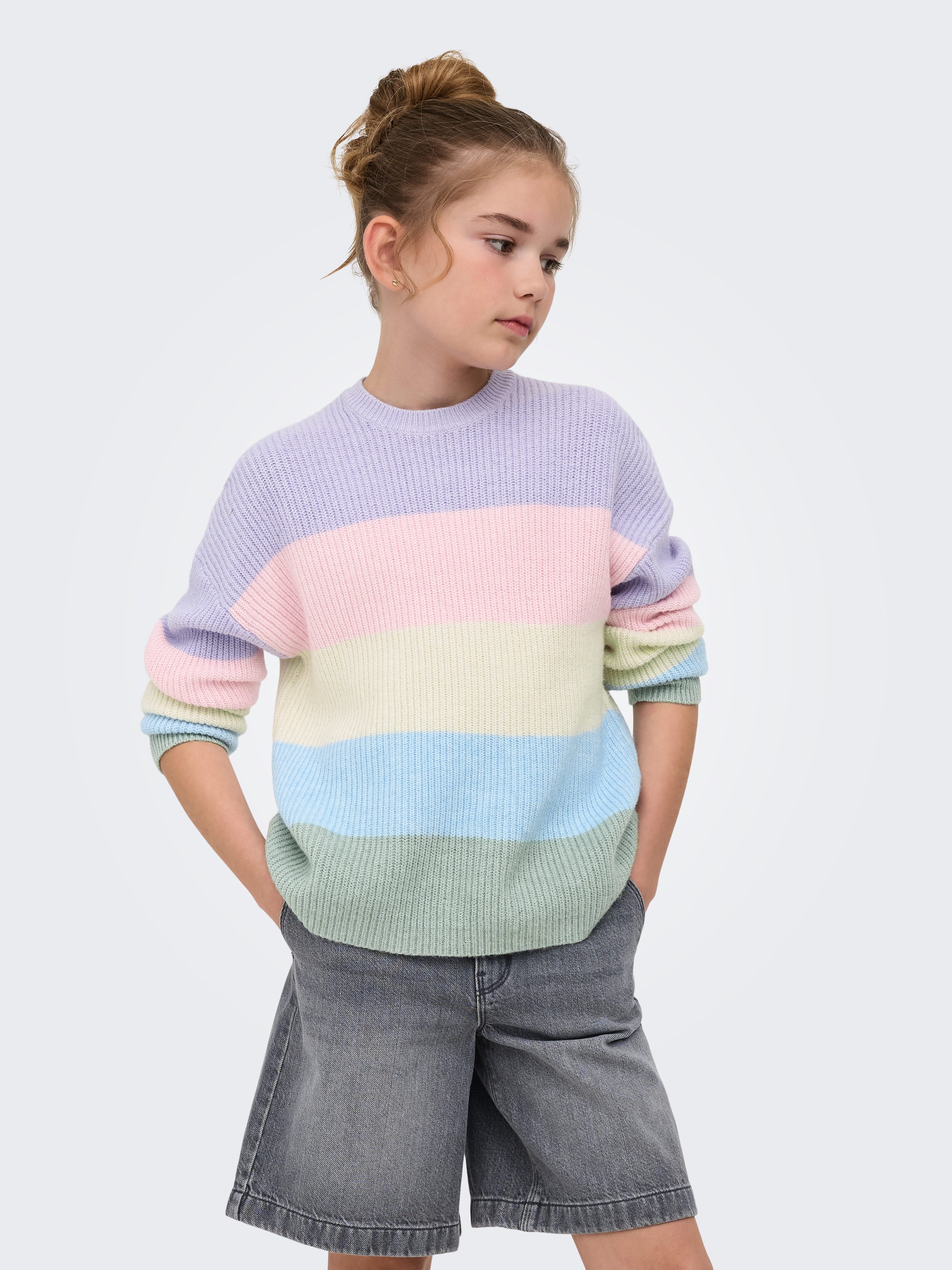 KIDS ONLY Strickpullover KOGSANDY L/S STRIPE PULLOVER KNT NOOS