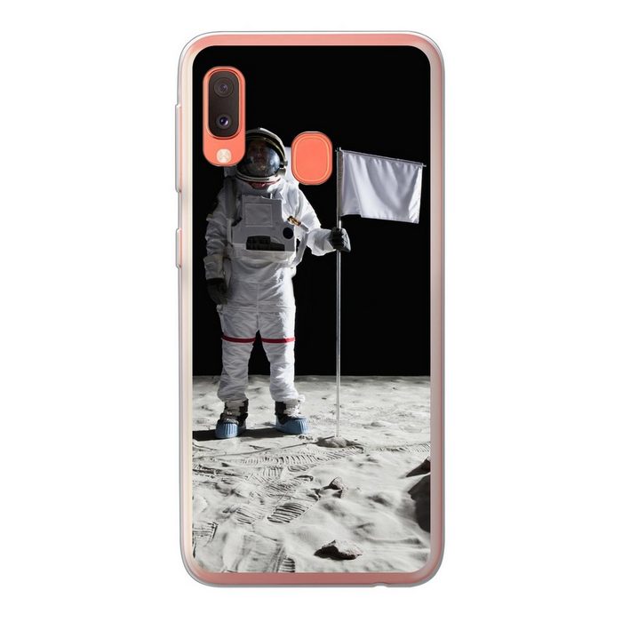 MuchoWow Handyhülle Mond - Weltraum - Astronaut Handyhülle Samsung Galaxy A20e Smartphone-Bumper Print Handy