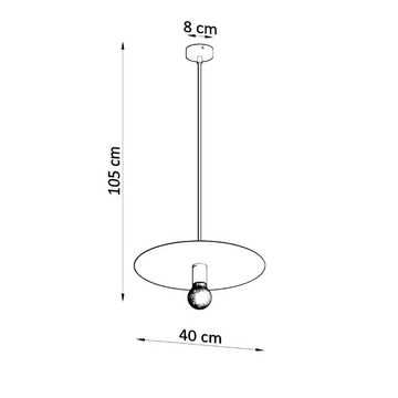 famlights Hängeleuchte, Pendelleuchte Flavia in Schwarz E27, keine Angabe, Leuchtmittel enthalten: Nein, warmweiss, Hängeleuchte, Pendellampe, Pendelleuchte