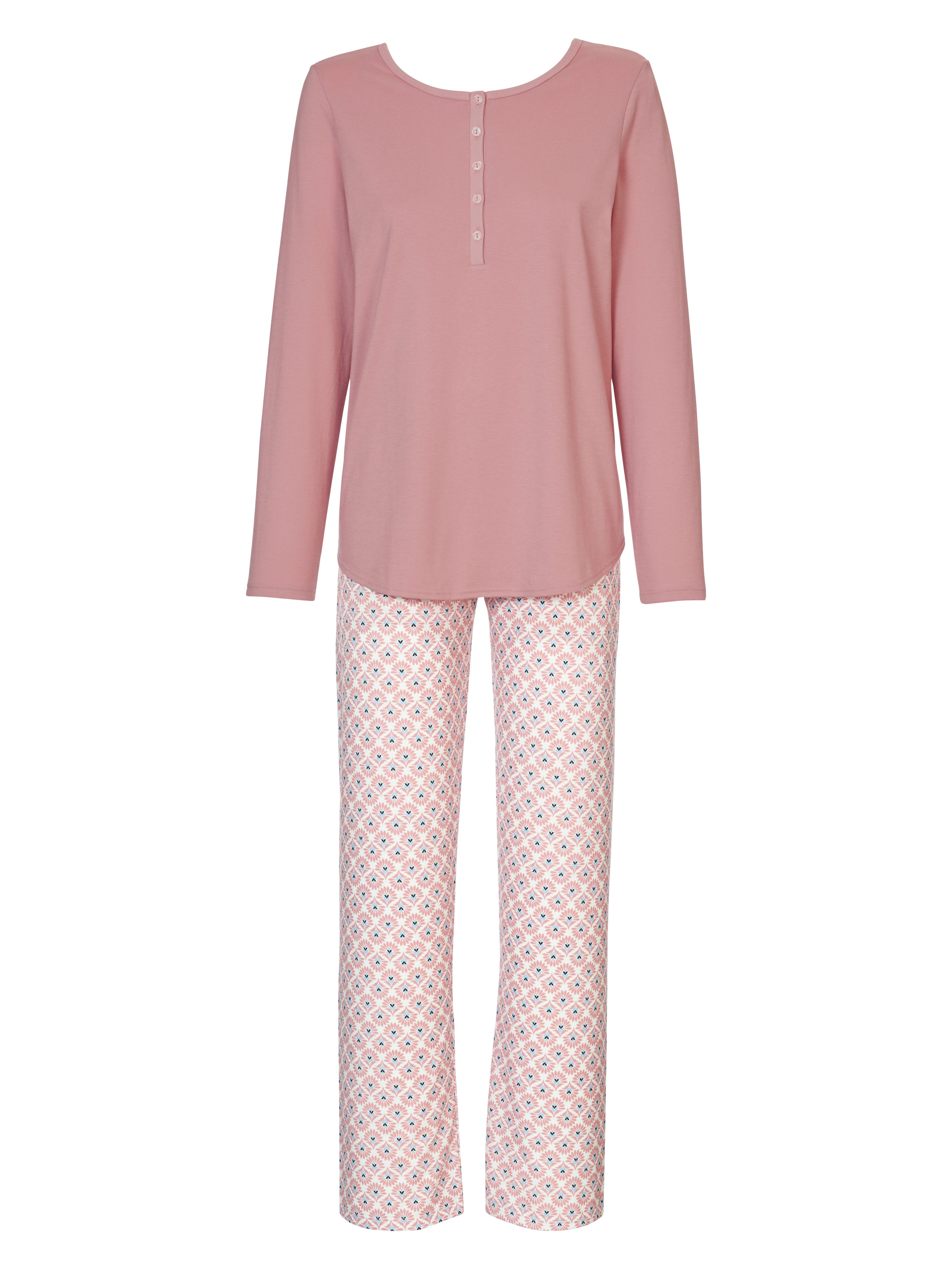 CALIDA Pyjama Lovely Nights (2 tlg) mit Knopfleiste am Aussschnitt günstig online kaufen