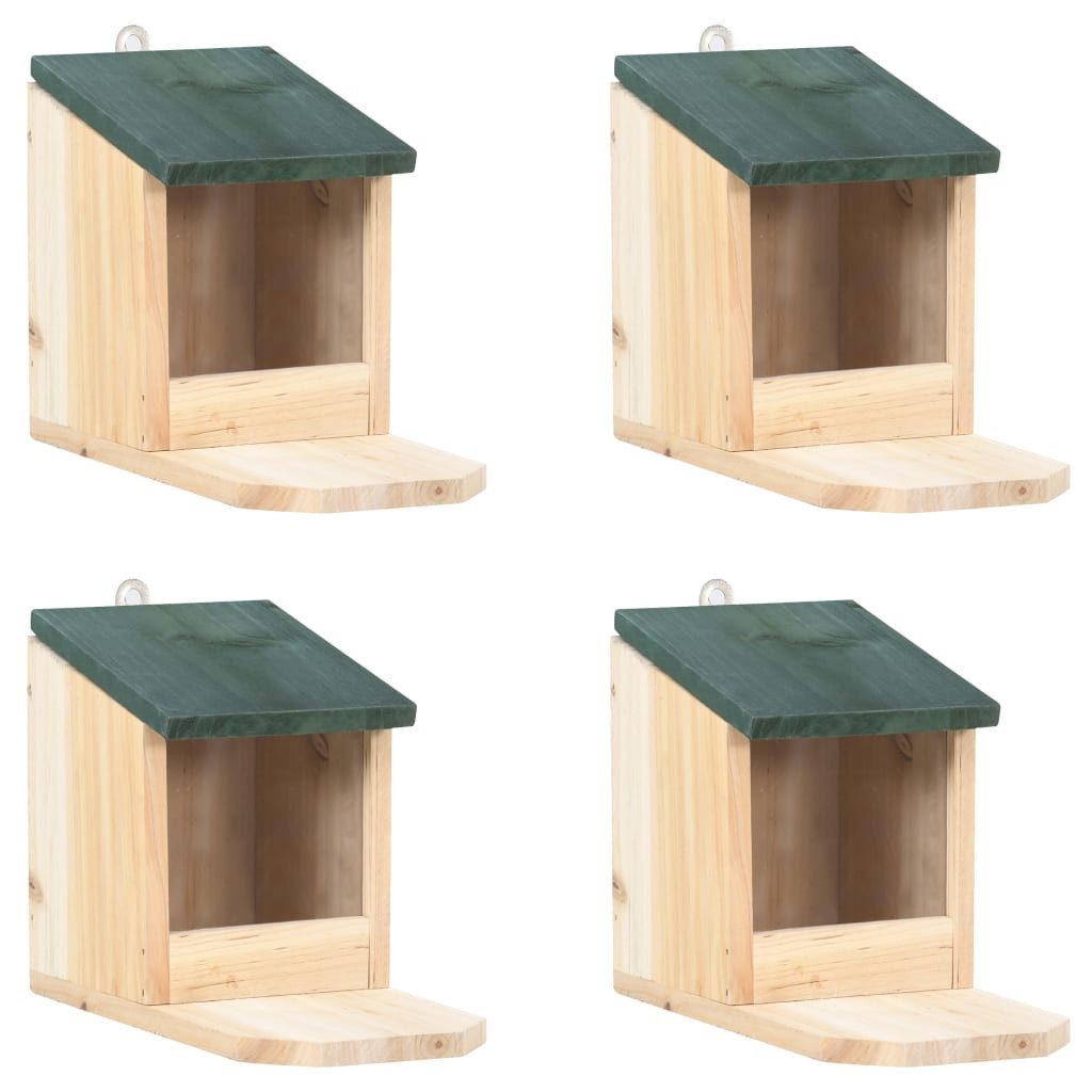 vidaXL Vogelhaus 4 St65533ck Eichhörnchen Futterhäuser 4 Stk Tannenholz