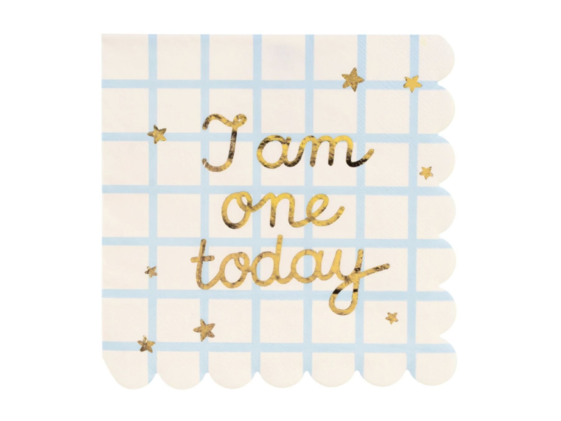 partydeco Papierserviette Servietten 'I am one today' 12Stk./33x33cm, Blau