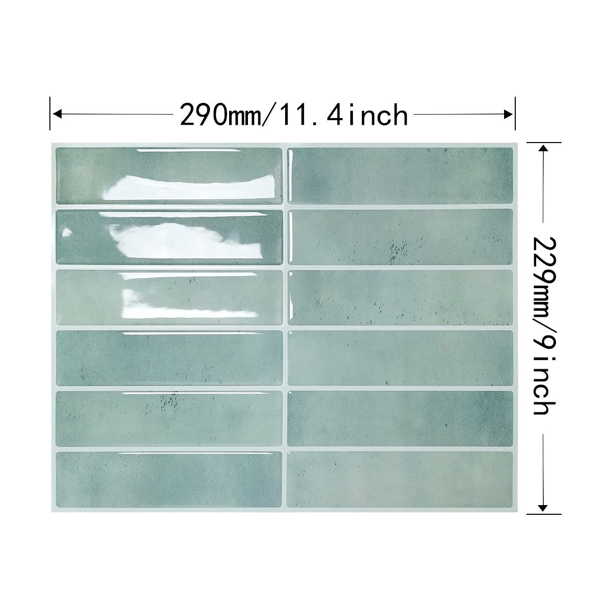 Minicloss Küchenrückwand Fliesenaufkleber Klebefliesen Wandfliesen Metro Fliesen, (1-tlg), Selbstklebend (23 x 29 cm)