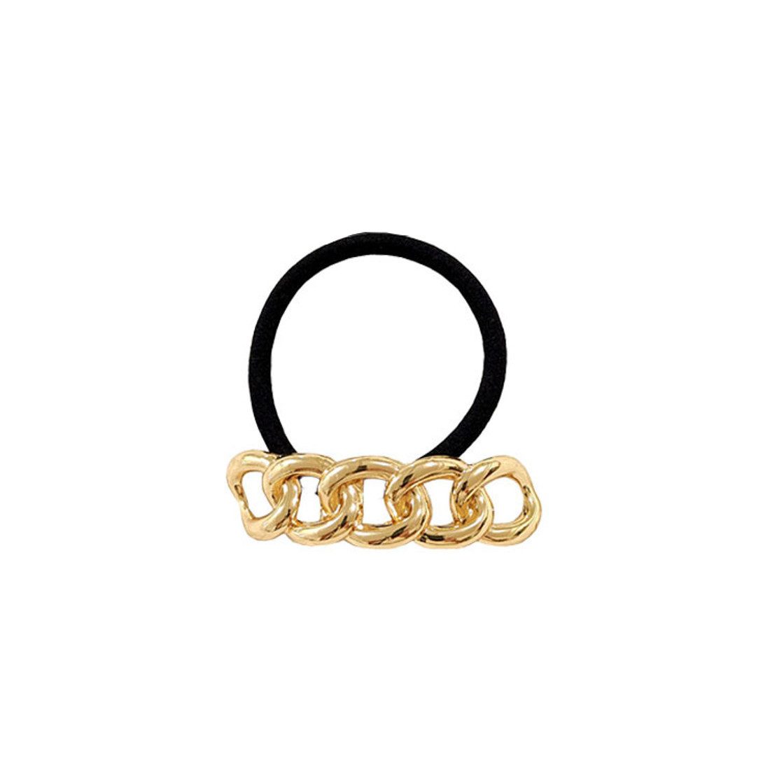 KARMA Haargummi vers. Modelle Schwarz Gold Metall Damen Haarzopf Haarschmuck modern, Damenhaarschmuck, Damenhaargummi Damenhaarzopf