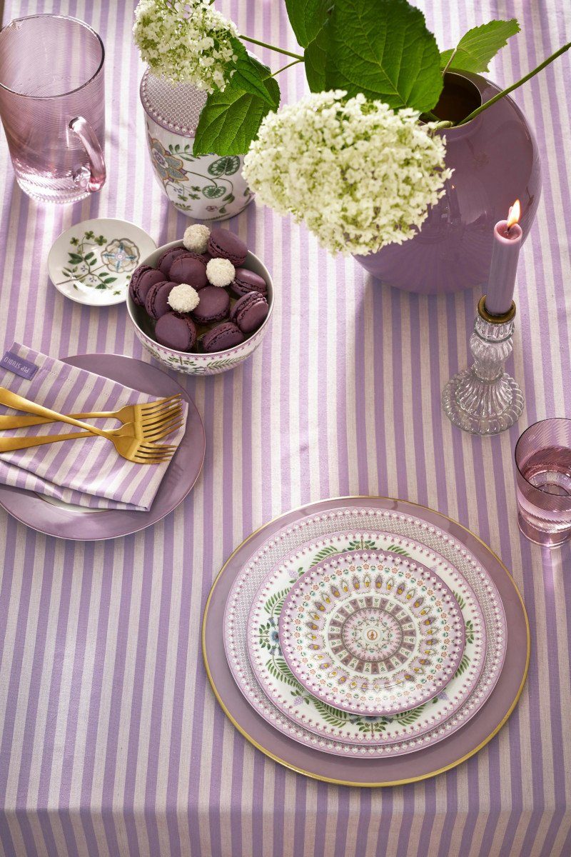 PiP Studio Brotteller Lily&Lotus Brotteller lila bunt 17cm, Plate Lily&Lotus Moon Delight Multi 17cm