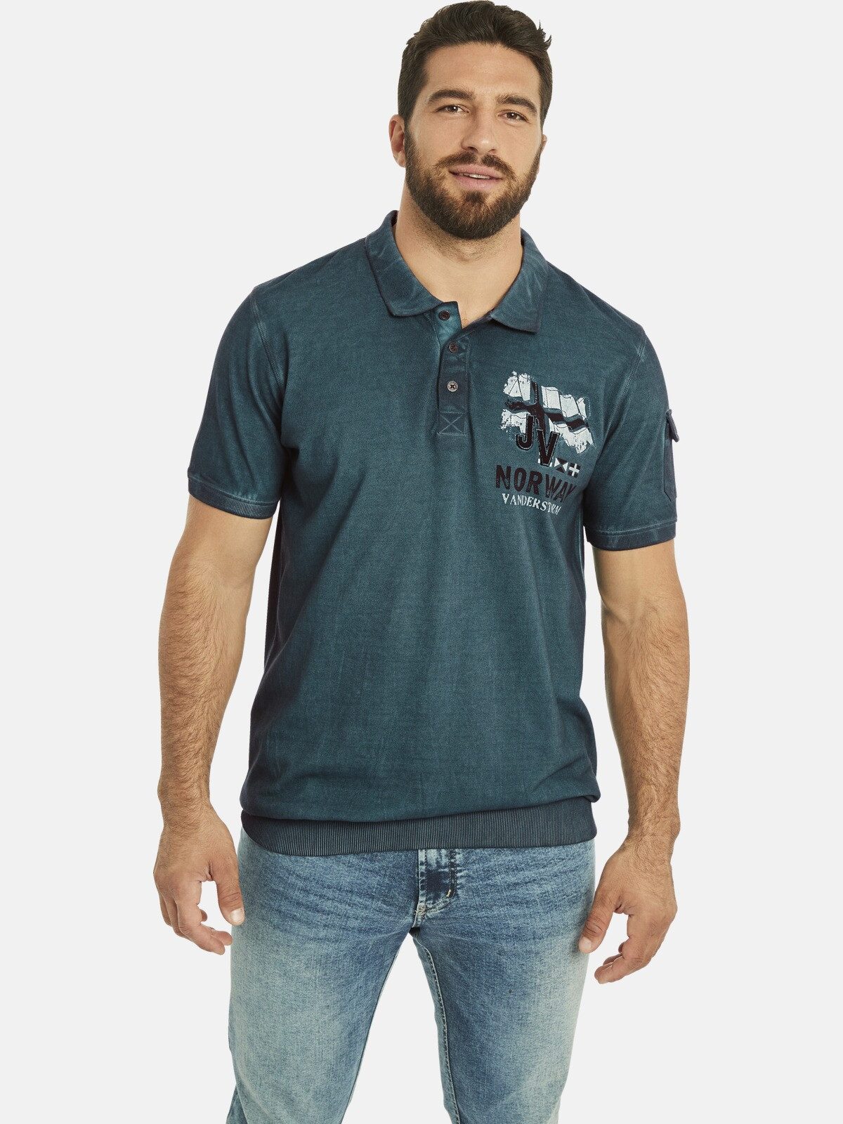 Jan Vanderstorm Poloshirt ALSING mit stylischer günstig online kaufen
