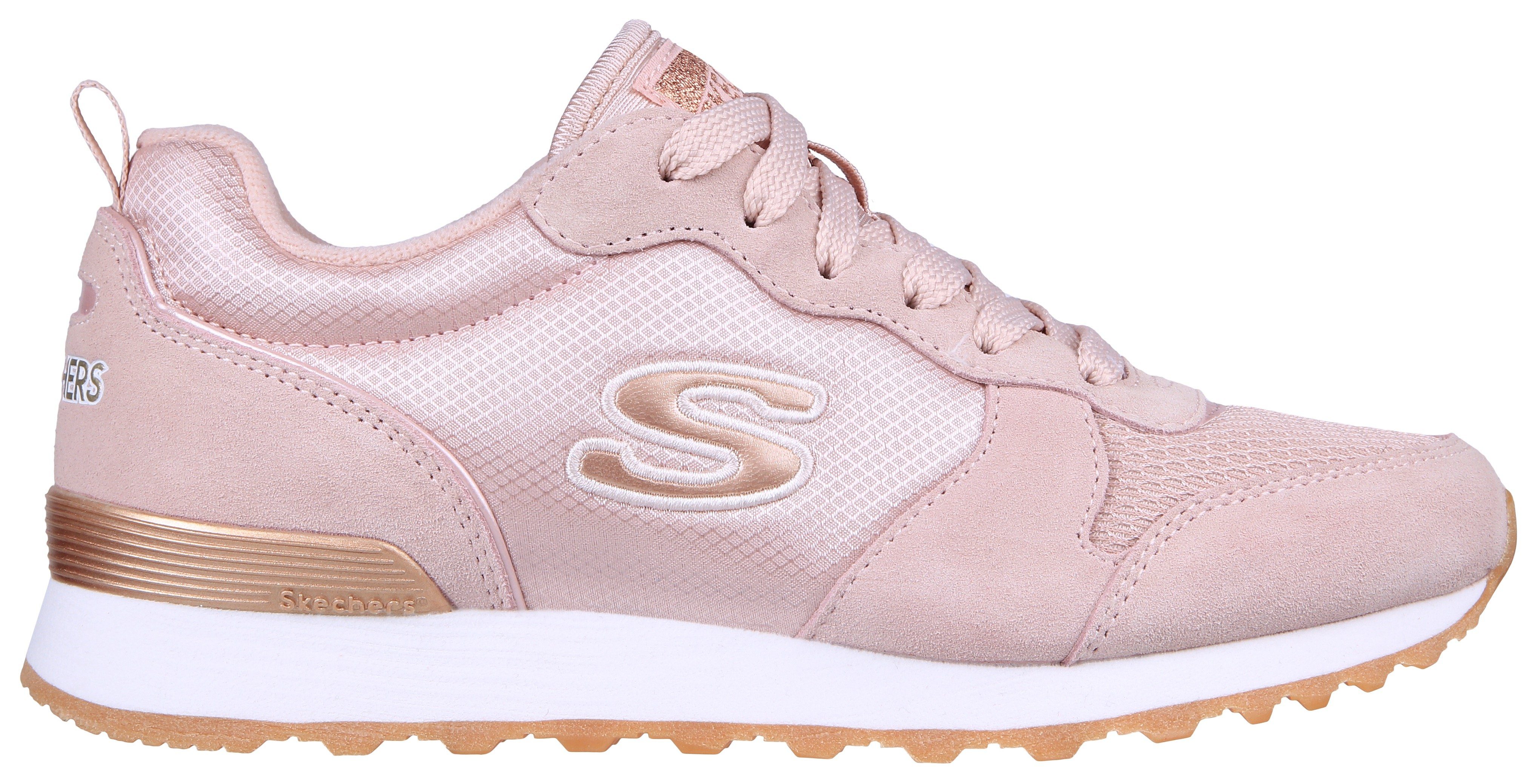 Skechers OG 85 - GOLDN GURL Sneaker Schnürschuh, Original-Retro-Jogginschuh mit Air-Cooled Memory Foam®