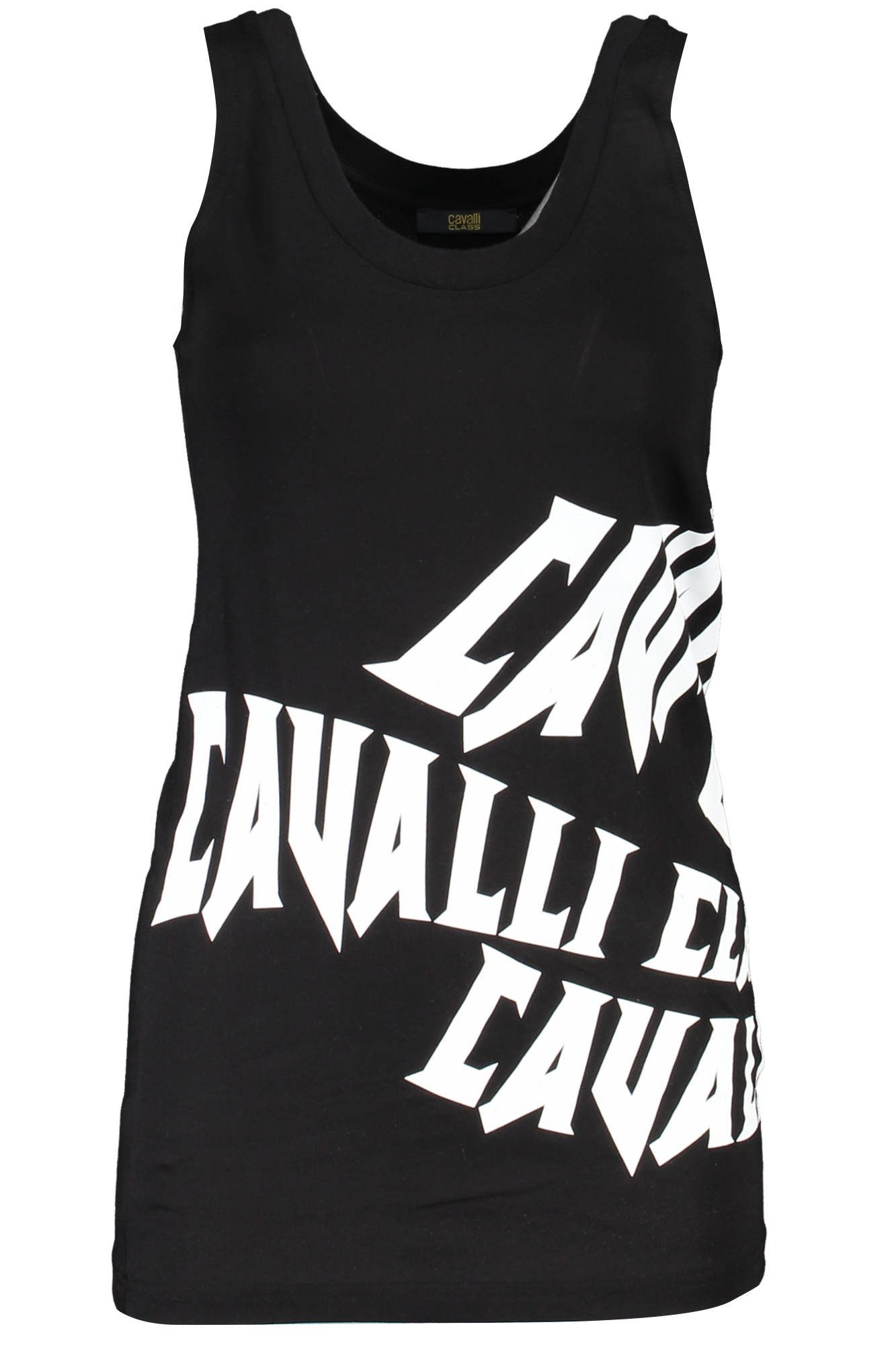 Cavalli Class T-Shirt Elegantes Damenshirt Schwarz mit Druck – Breite