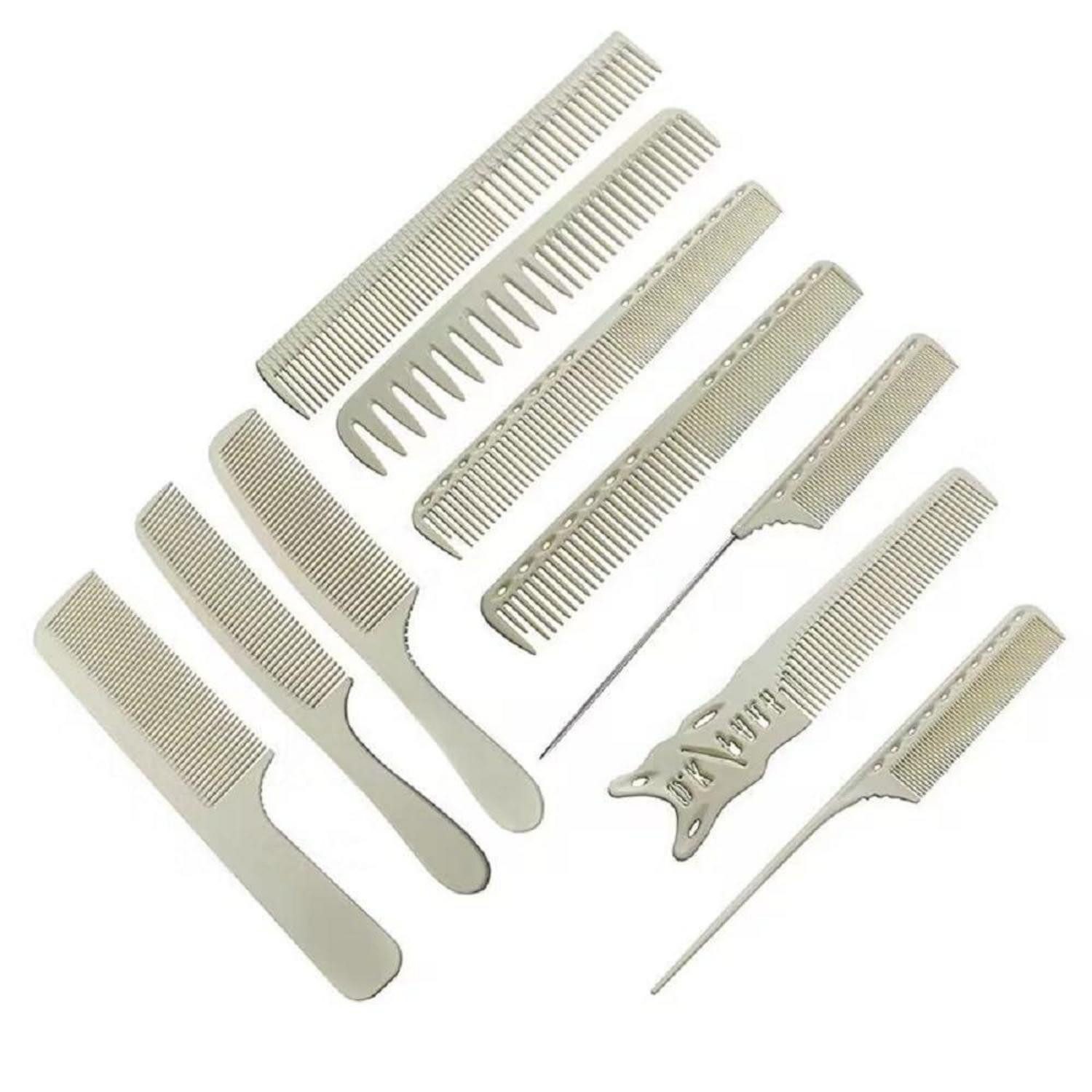 LuxusKollektion Schneidekamm Professionelles Barber Carbon Comb Set 10-teilig in