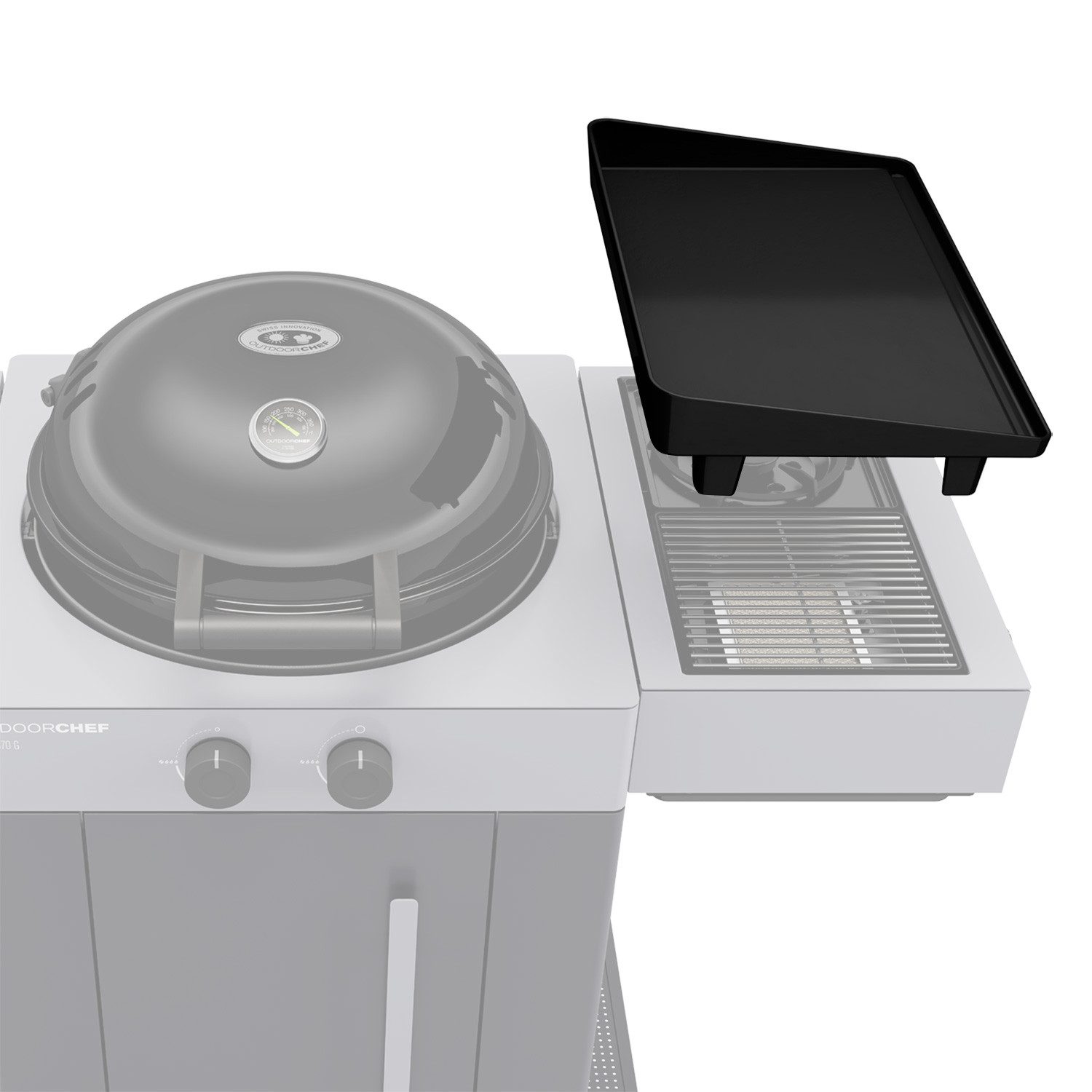 OUTDOORCHEF Grillplatte Outdoorchef Plancha Grillplatte Gusseisen für Arosa-Serie
