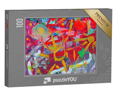 puzzleYOU Puzzle Bunte Zeichnung: Ein Kindertraum, 100 Puzzleteile, puzzleYOU-Kollektionen