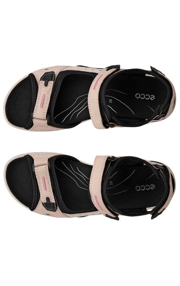 Ecco Yucatan Leder rosa/beige Damen Sandale günstig online kaufen