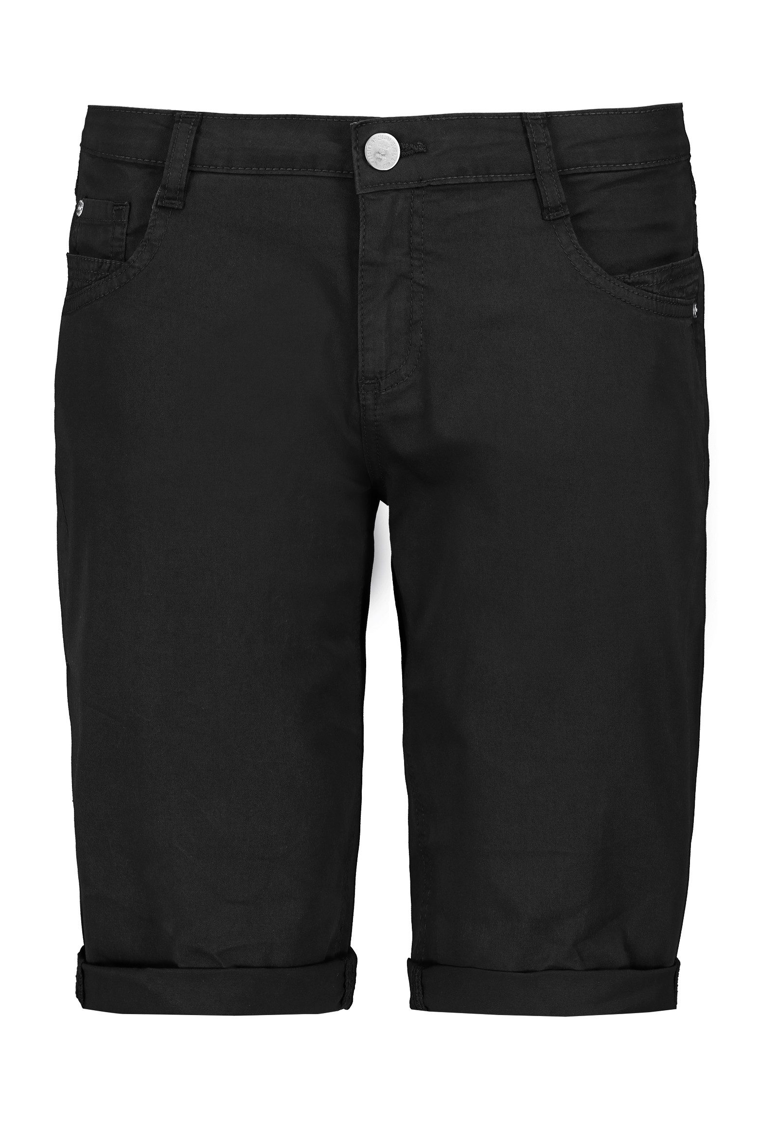 SUBLEVEL Bermudas Elastischer Materialmix, 5-Pocket-Details, Beinumschlag günstig online kaufen