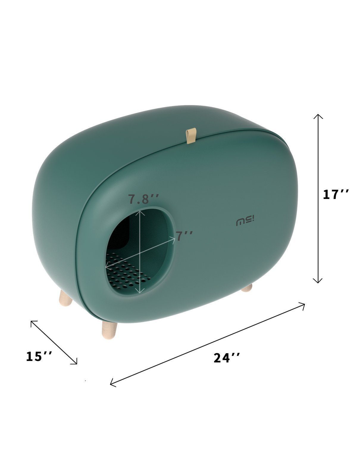 Purpurra Katzentoilette Makesure Katzentoilette geschlossenes Design, mit Katzenstreuschaufel