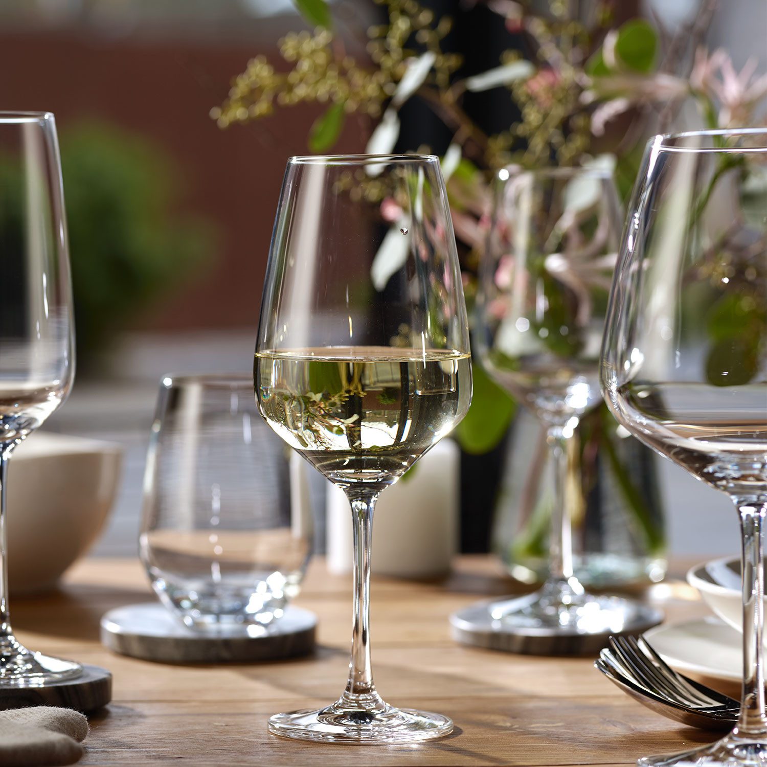 like. by Villeroy & Boch Gläser-Set Essential Weißweinglas, 4-tlg., Kristallglas