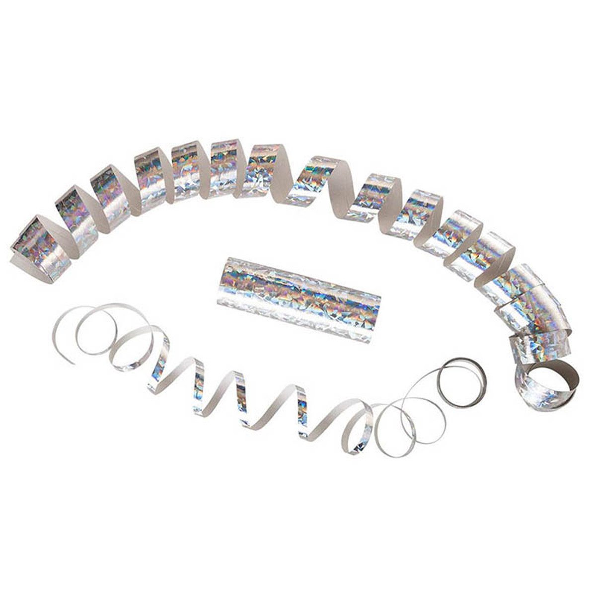 Party Marty Luftschlange Luftschlangen 'Holografisch' 4m / 5 Rollen, Silbe