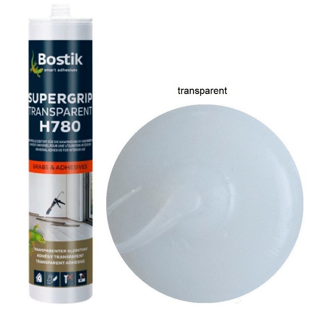 BOSTIK Klebstoff Bostik H780 Supergrip Transparent SMP Kleb-Dichtstoff 310g Kartusche, gebrauchsfertig