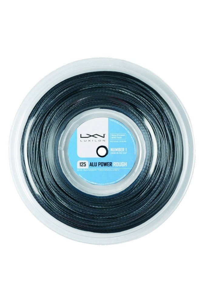 Luxilon Tennissaite Alu Power Rough (Haltbarkeit+Spin) silber 220m Rolle, Saitendicke: 1.25