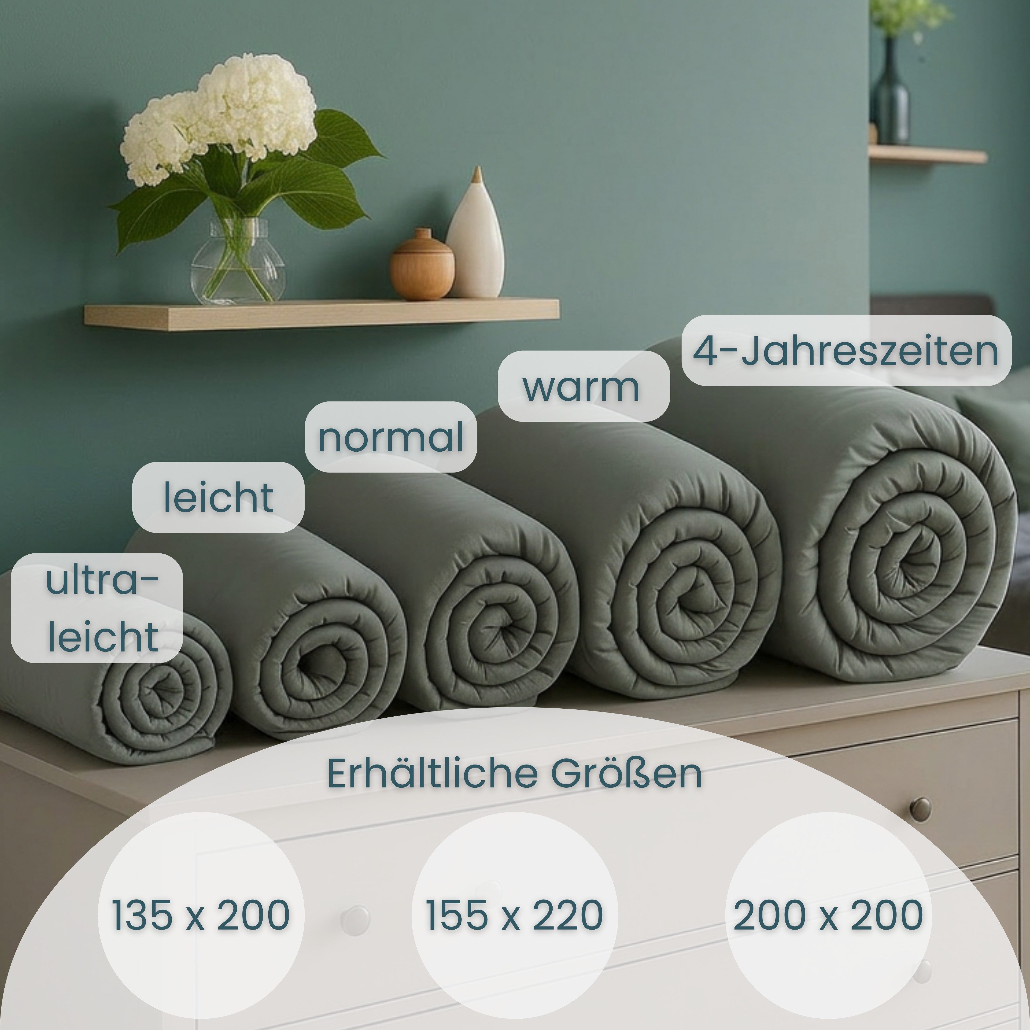 OTTO home Microfaserbettdecke + Microfaserkissen Clarra Spar Set, Decke + Kissen 135x200, 155x200 cm & weitere Größen, Set mit Kissen 40x80 cm, 80x80 cm, Sommer, Herbst, Winter in grau