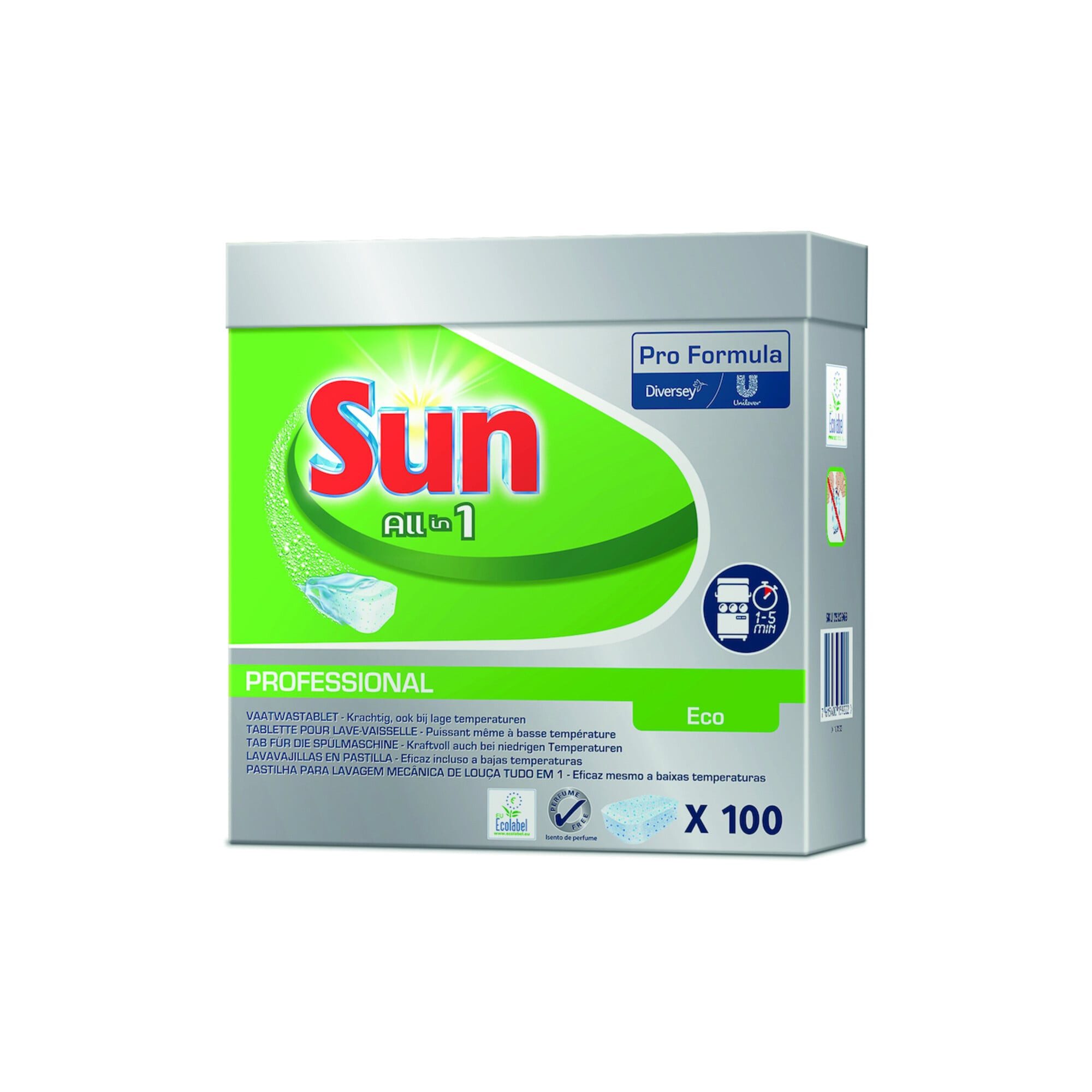 Diversey Schleifscheibe SUN PROFESSIONAL All-in-1 Tabs Eco 100 Stk 5 Stk