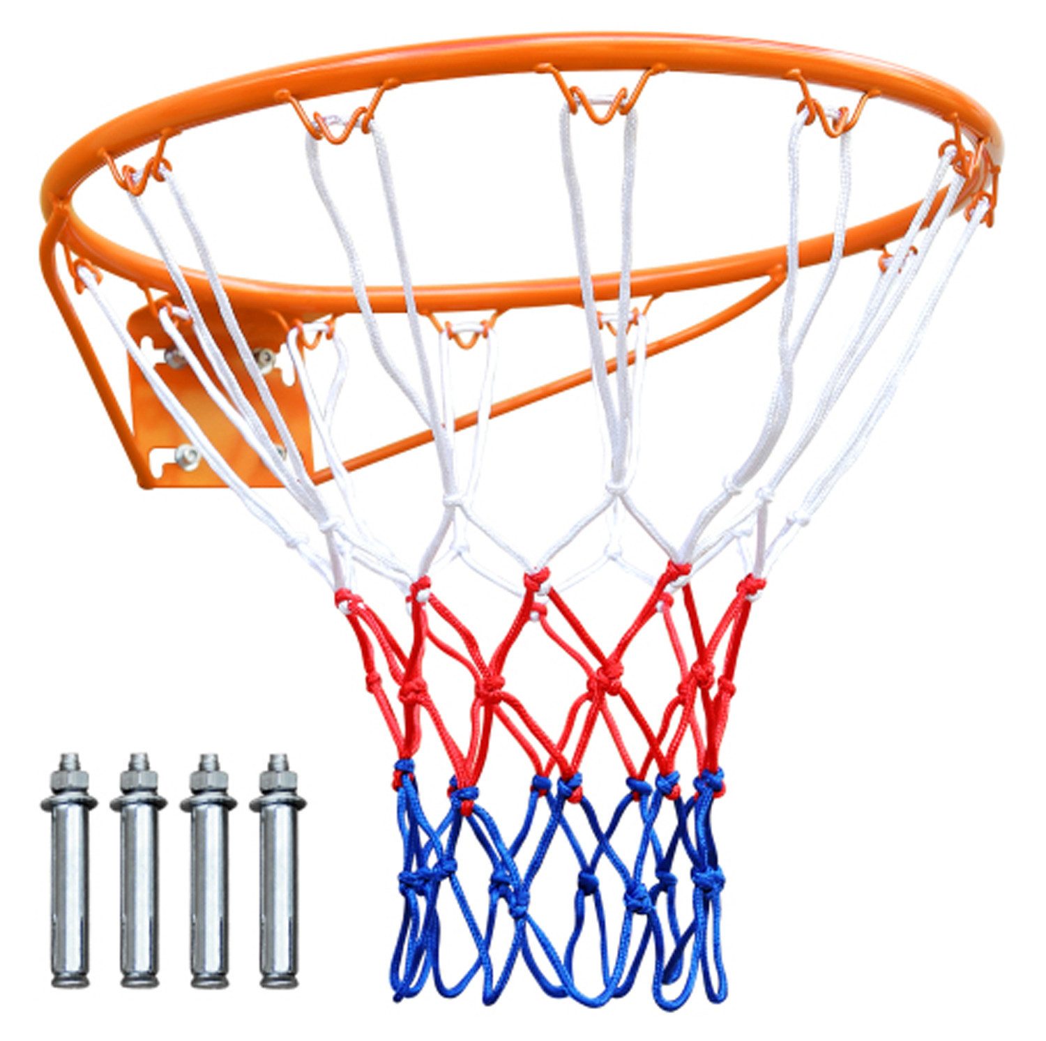 BlingBin Basketballkorb Basketballkorb-Ersatz, Wand montierter Basketballkorb, Basketballnetz (1 Set, 1-St., 9.78x8cm), Für Anfänger Trainieren und für Basketballbegeisterte zum Spielen