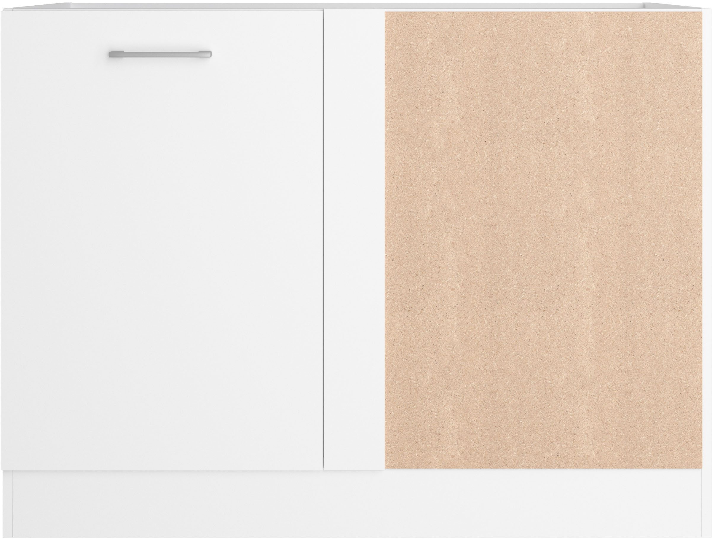 KOCHSTATION Eckunterschrank KS-Milan Eckunterschrank 110 cm, matte oder hochglänzende Fronten