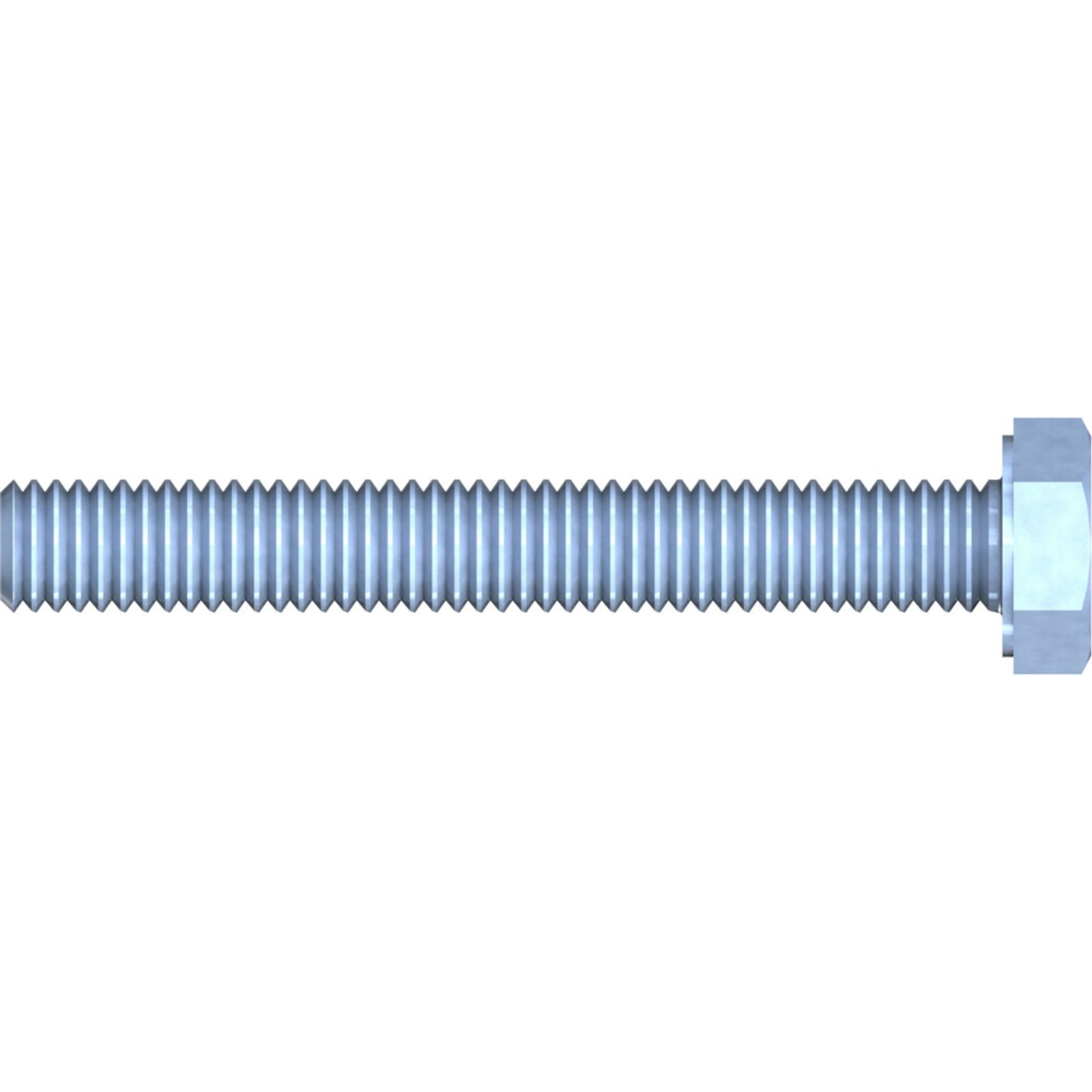 REISSER-Schraubentechnik GmbH Sechskantschraube Maschinenschrauben 8x50 mm verzinkt Stahl Sechskantkopf 100 Stück, (100 St)