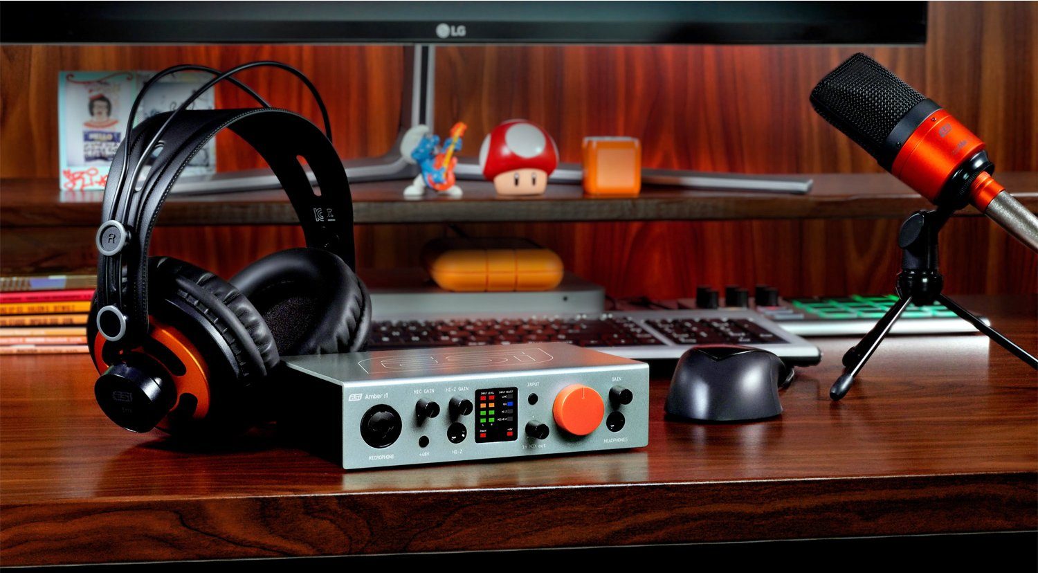 ESI Audio ESI Amber i1 USB-C Audio-Interface Digitales Aufnahmegerät (48 V Phantomspeisung)
