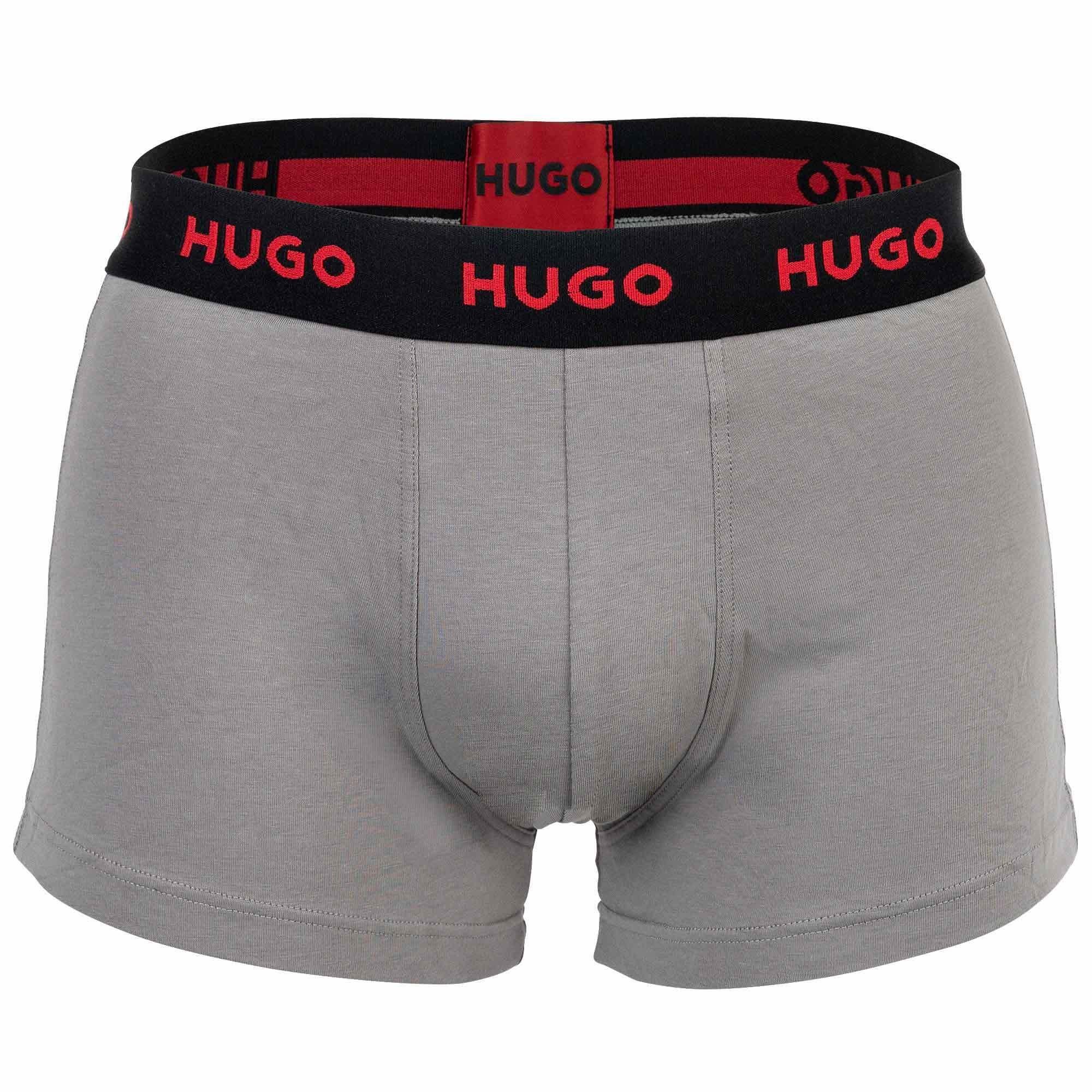 Trunks 3er - Pack Boxer Triplet Herren Boxer HUGO Shorts, Grau/Blau