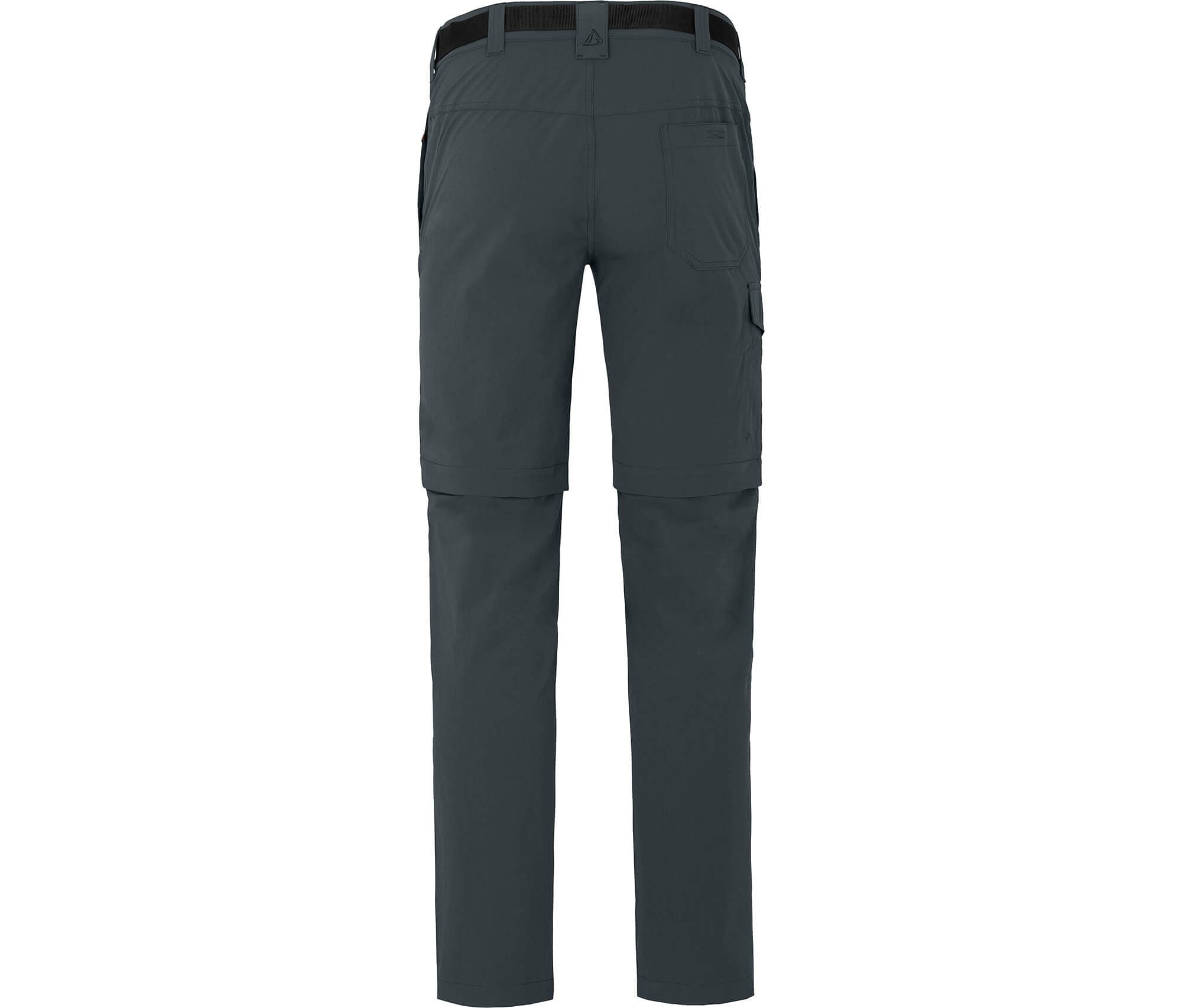 Bergson Zip-off-Hose (slim) dunkel Zipp-Off BAKER Normalgrößen, pflegeleicht, Herren grau Wanderhose, vielseitig