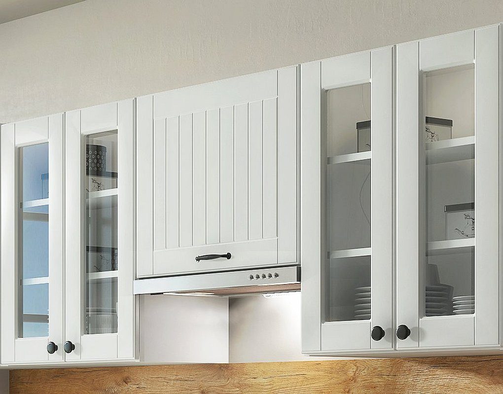 Möbel für Dich Küchenzeile Landhausküche Lora Einbauküche 240 cm 8-teilig, günstig online kaufen