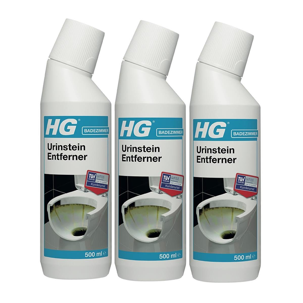 Urinstein 500ml HG WC-Reiniger HG (3er Entferner Pack)