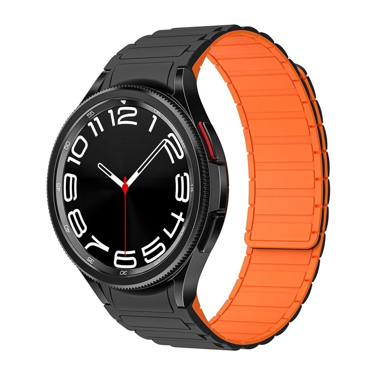 Wigento Smartwatch-Armband Für Samsung Galaxy Watch 6 5 4 Magnetisches Design Silikon Ersatz Band