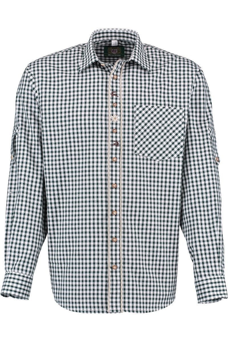 Orbis Textil GmbH & Co. KG Trachtenhemd Trachtenhemd - ADAM - dunkelgrün, m günstig online kaufen